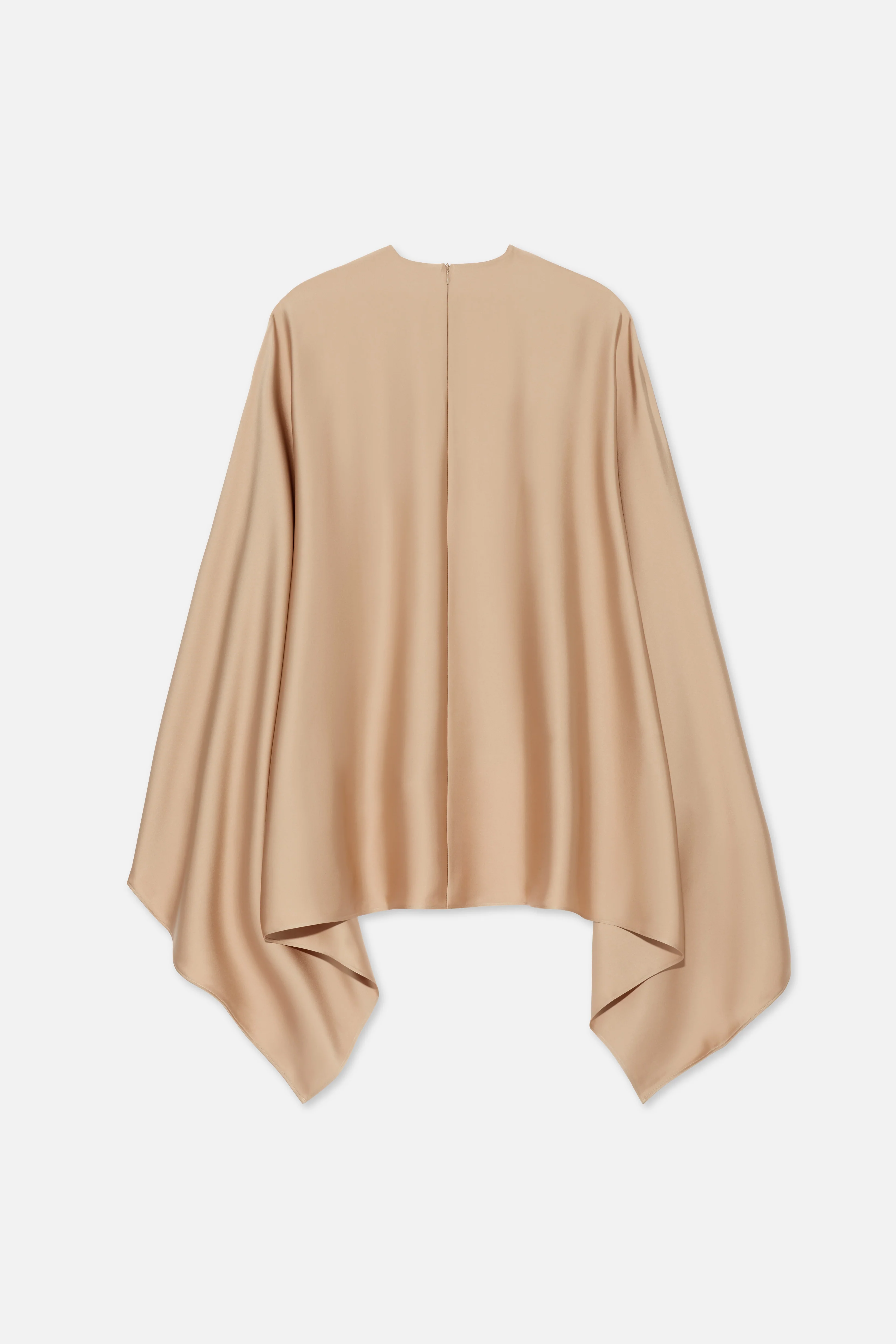 Asymmetric Cape Blouse | Nougat - Image 7