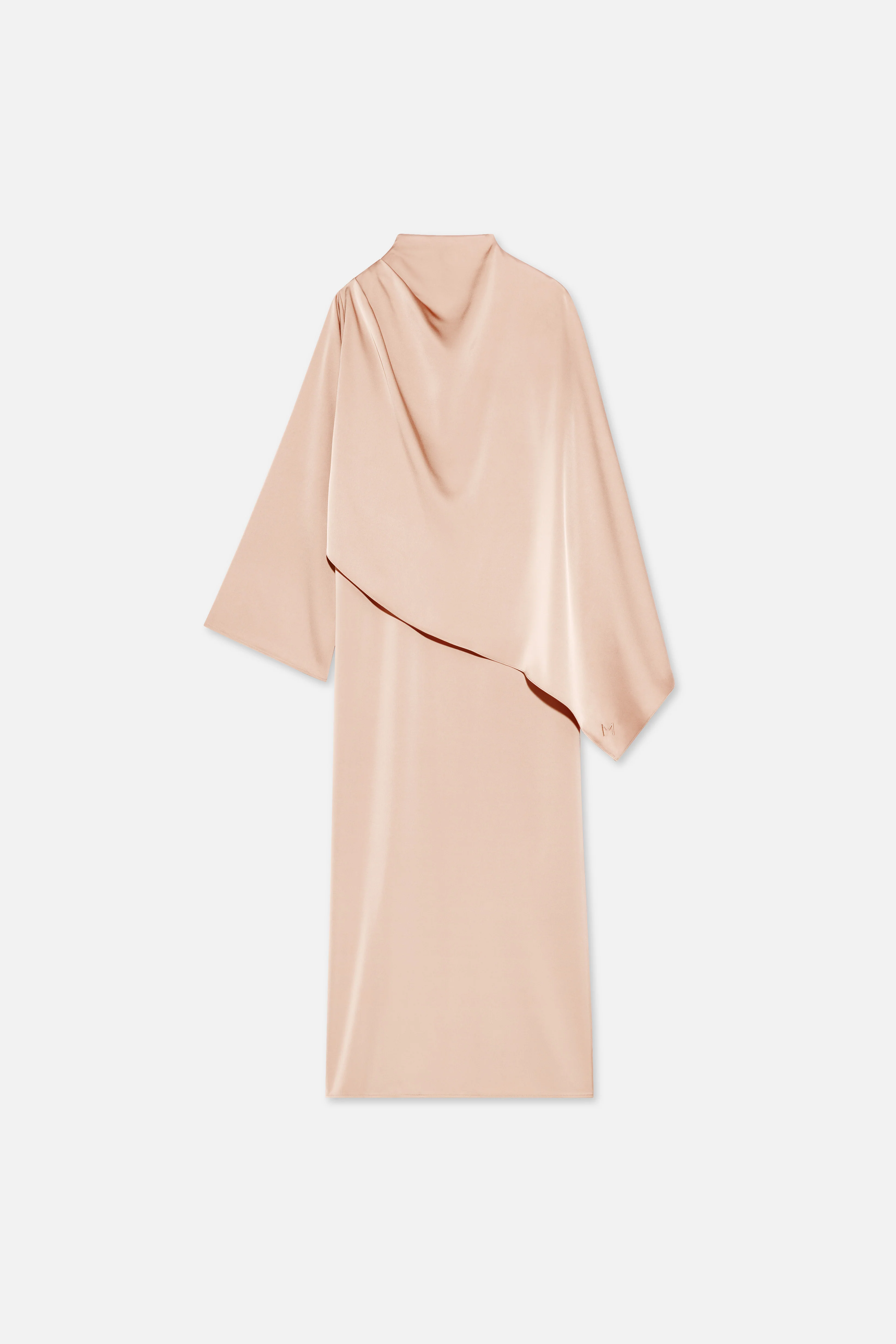 [PREORDER] Asymmetric Cape Dress | Dark Rose - Image 5