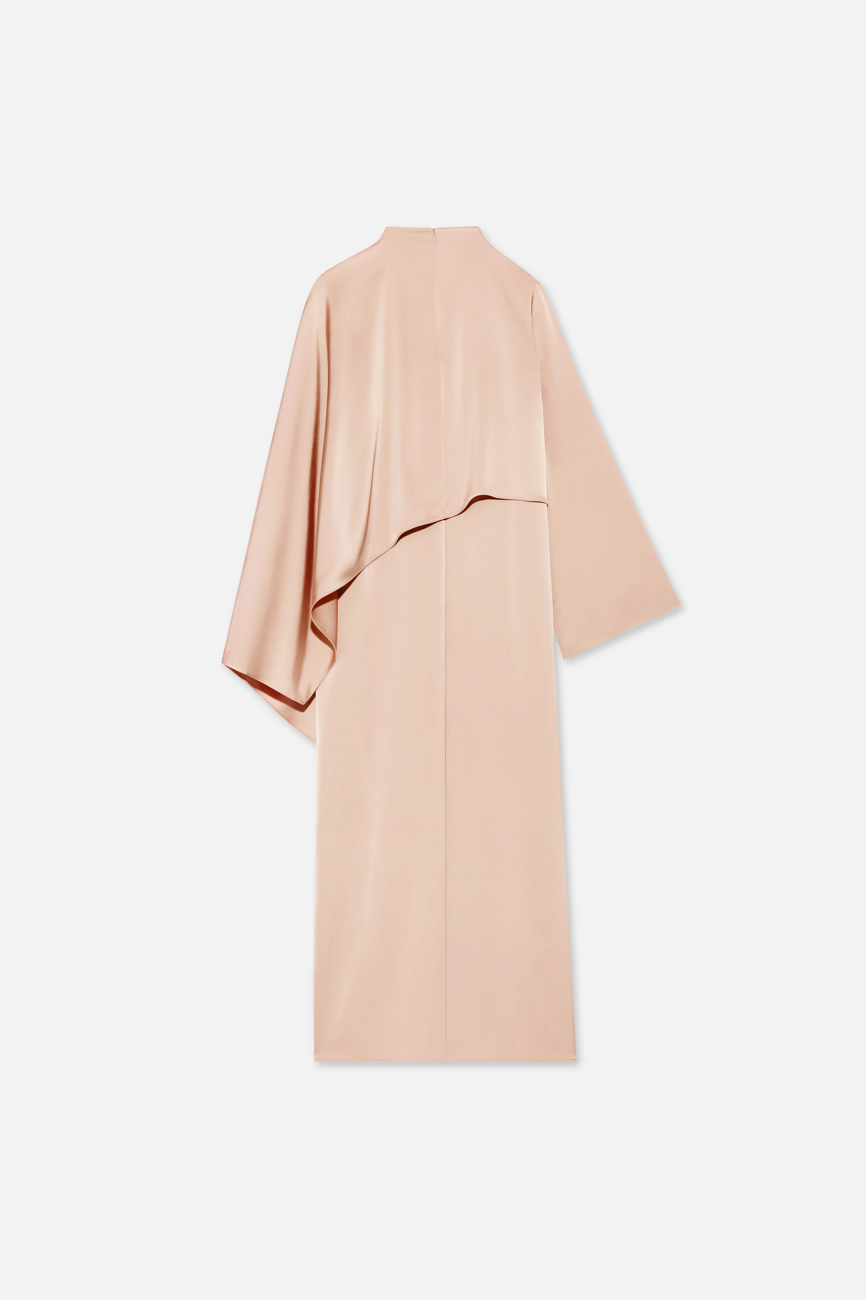 [PREORDER] Asymmetric Cape Dress | Dark Rose - Image 6