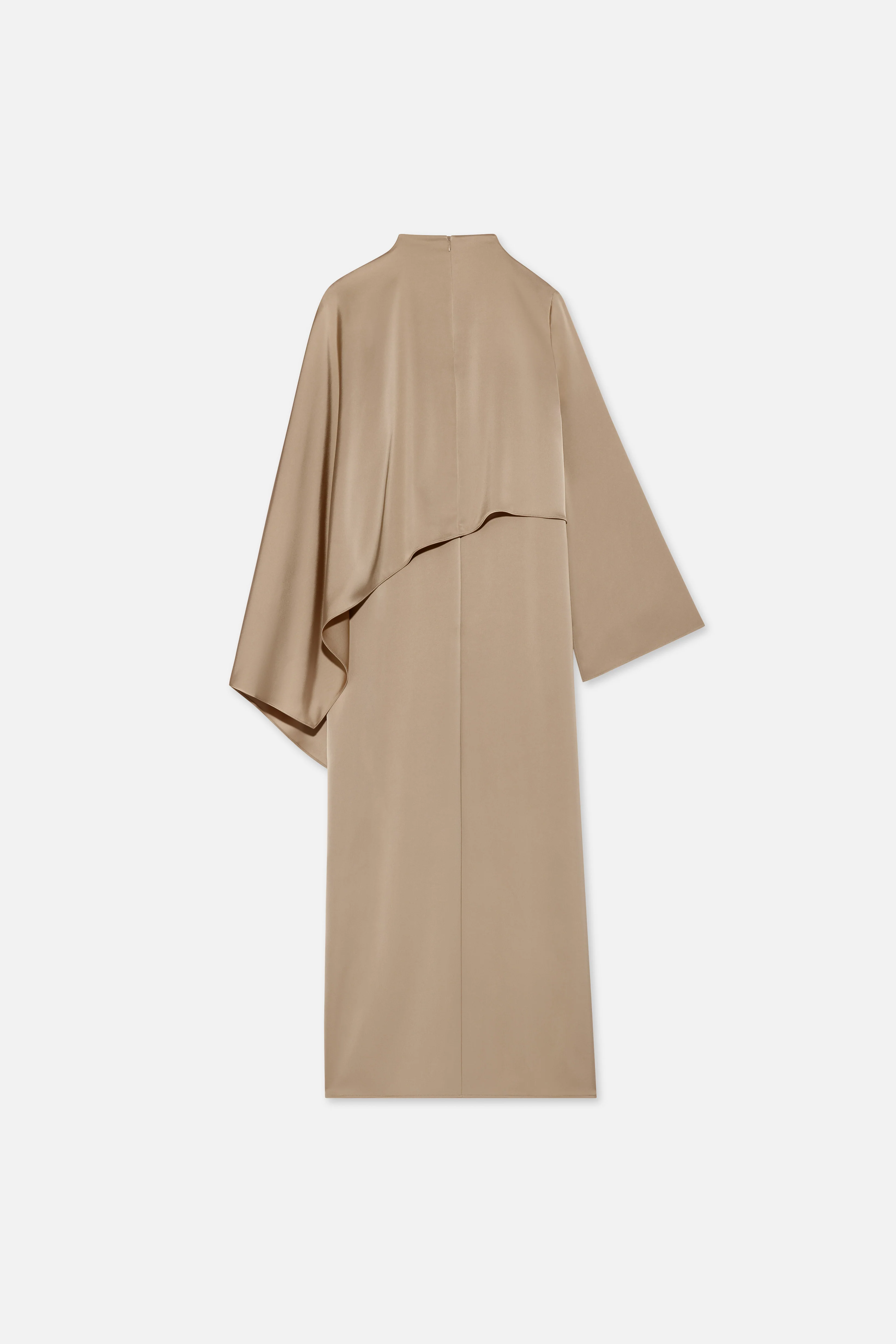 Asymmetric Cape Dress | Mocha - Image 6