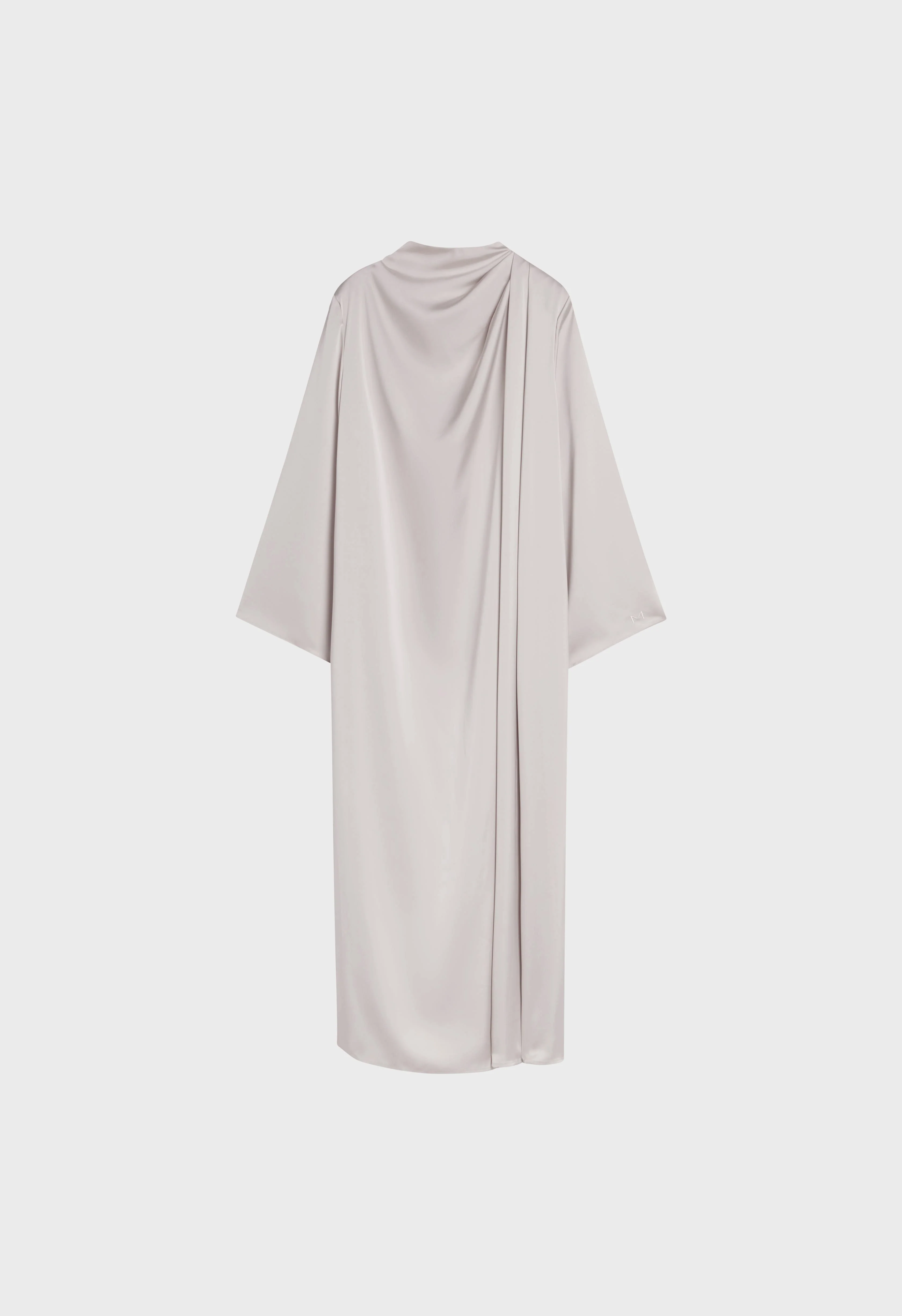 Asymmetric Drape Dress Regular | Biscuit - Image 3