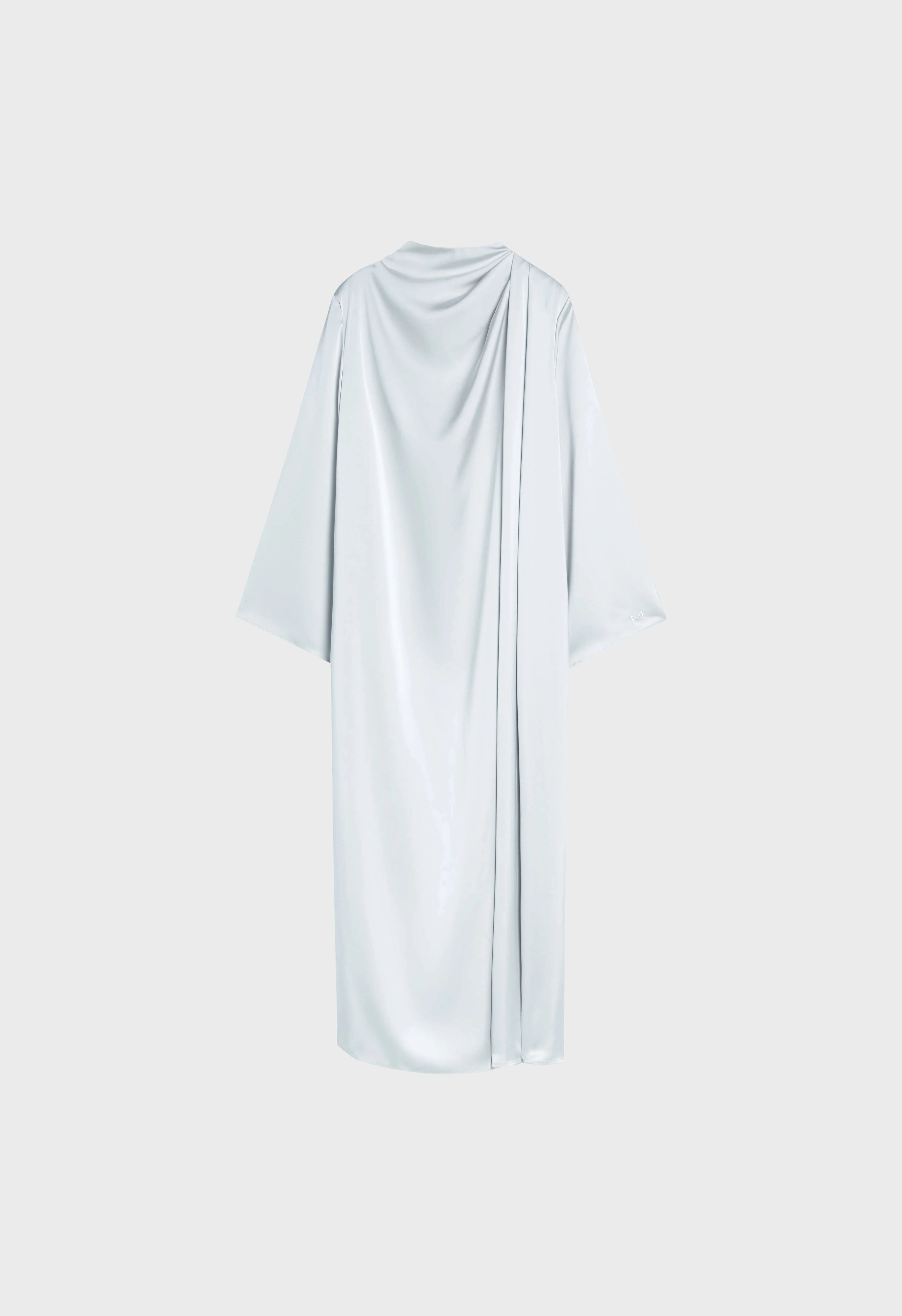 Asymmetric Drape Dress Regular | Ice Blue - Image 3