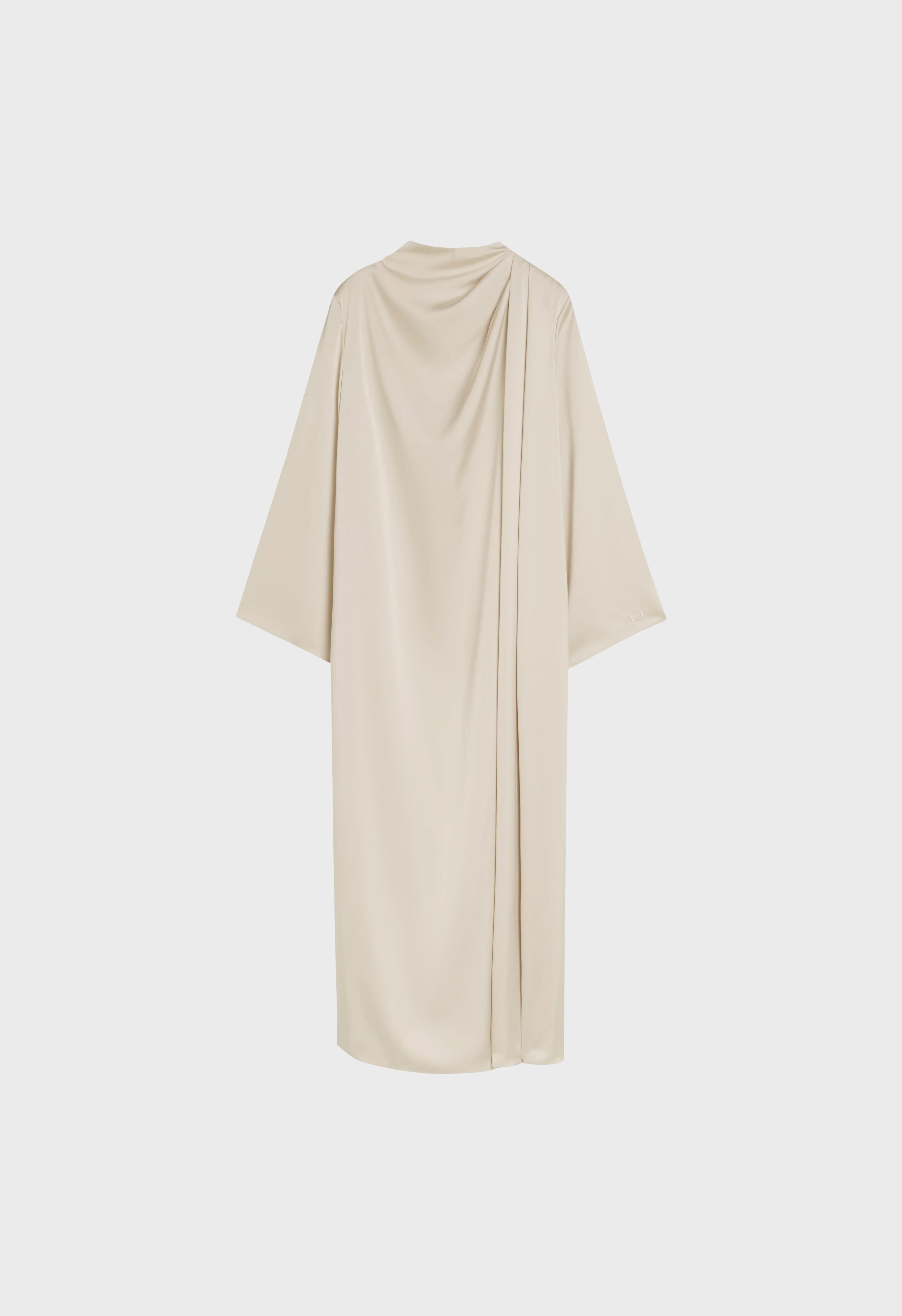Asymmetric Drape Dress Regular | Light Sand - Image 3