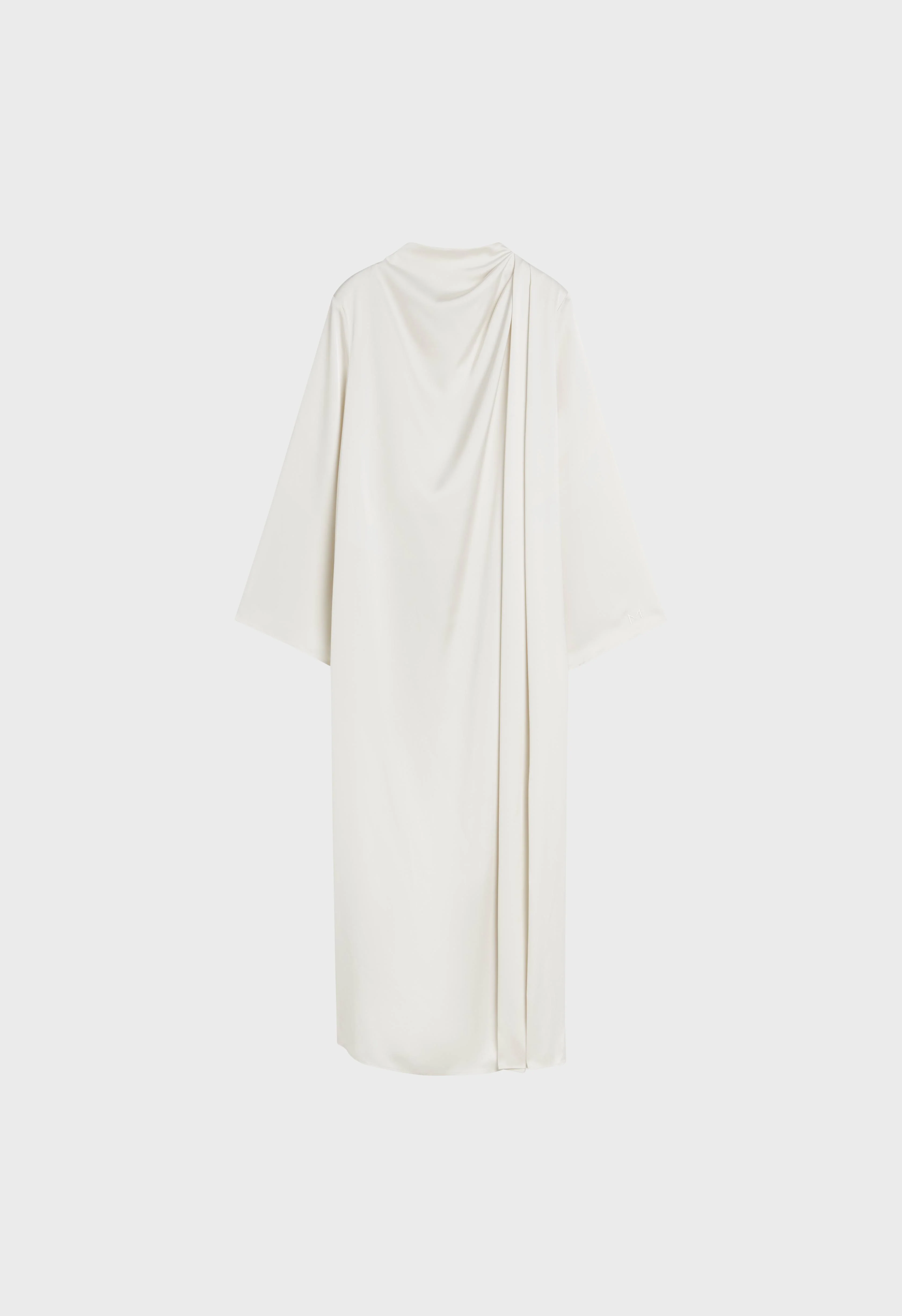 Asymmetric Drape Dress Regular | Off White - Image 2
