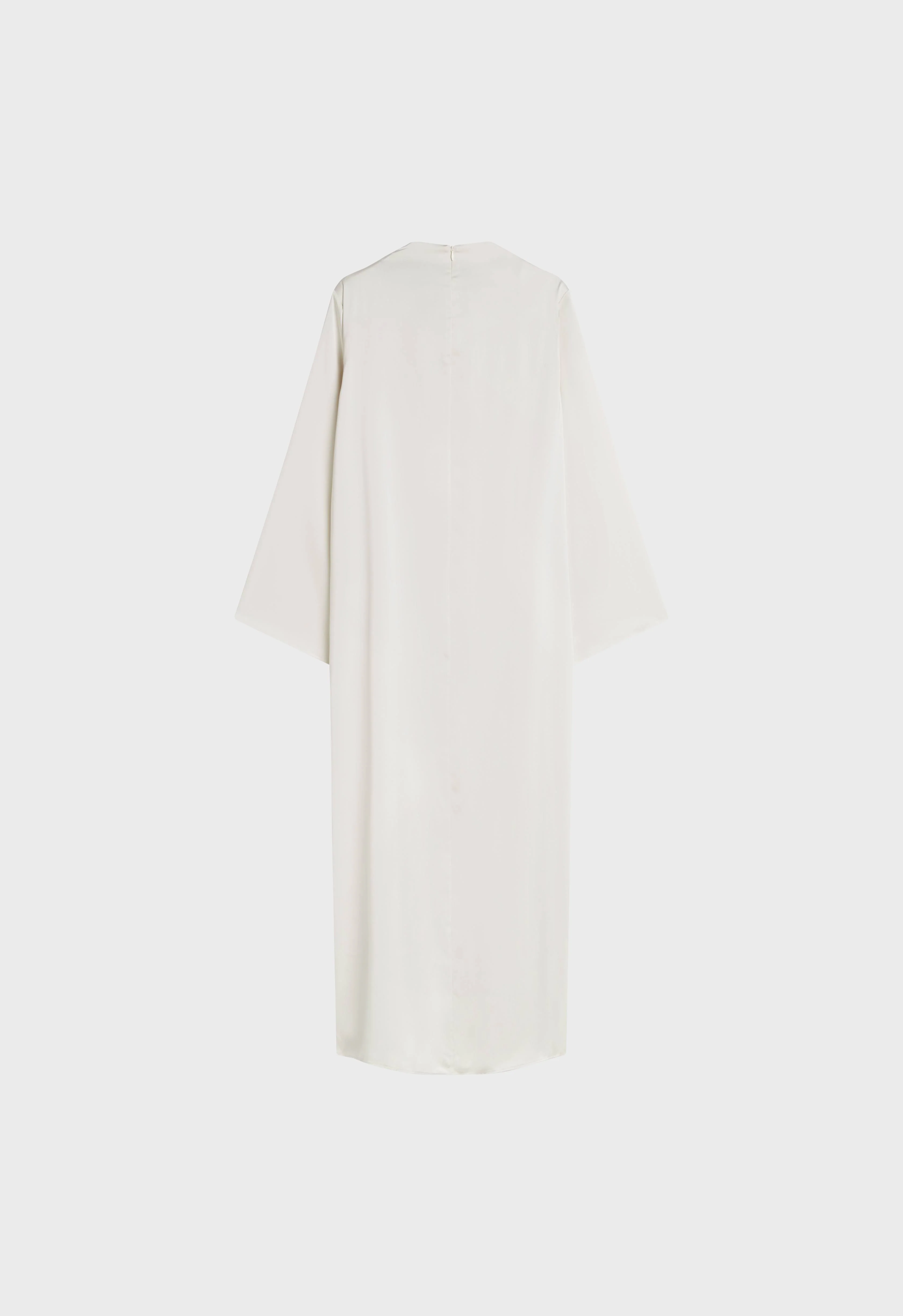 Asymmetric Drape Dress Regular | Off White - Image 3