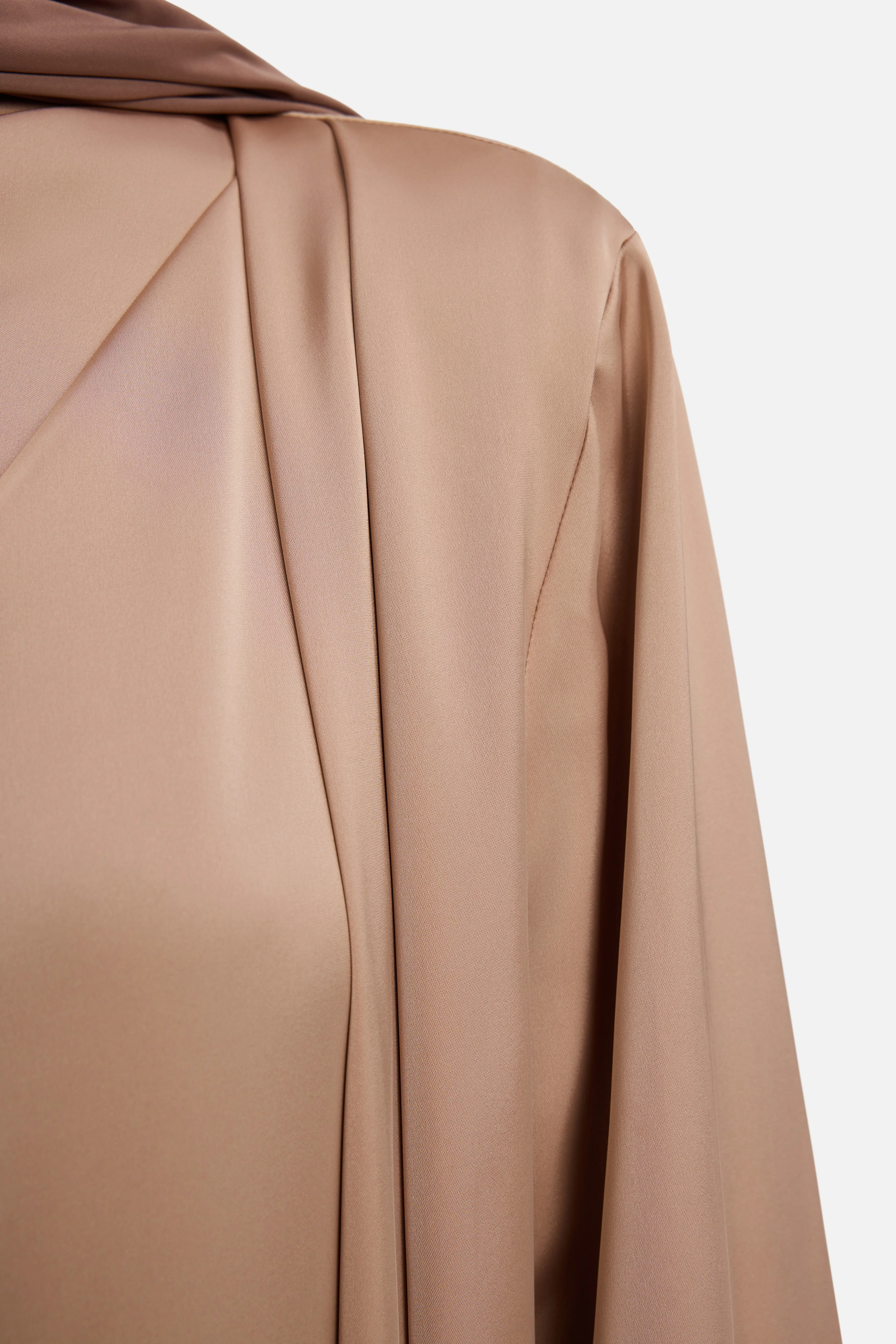 Asymmetric Drape Dress Regular | Nougat - Image 3