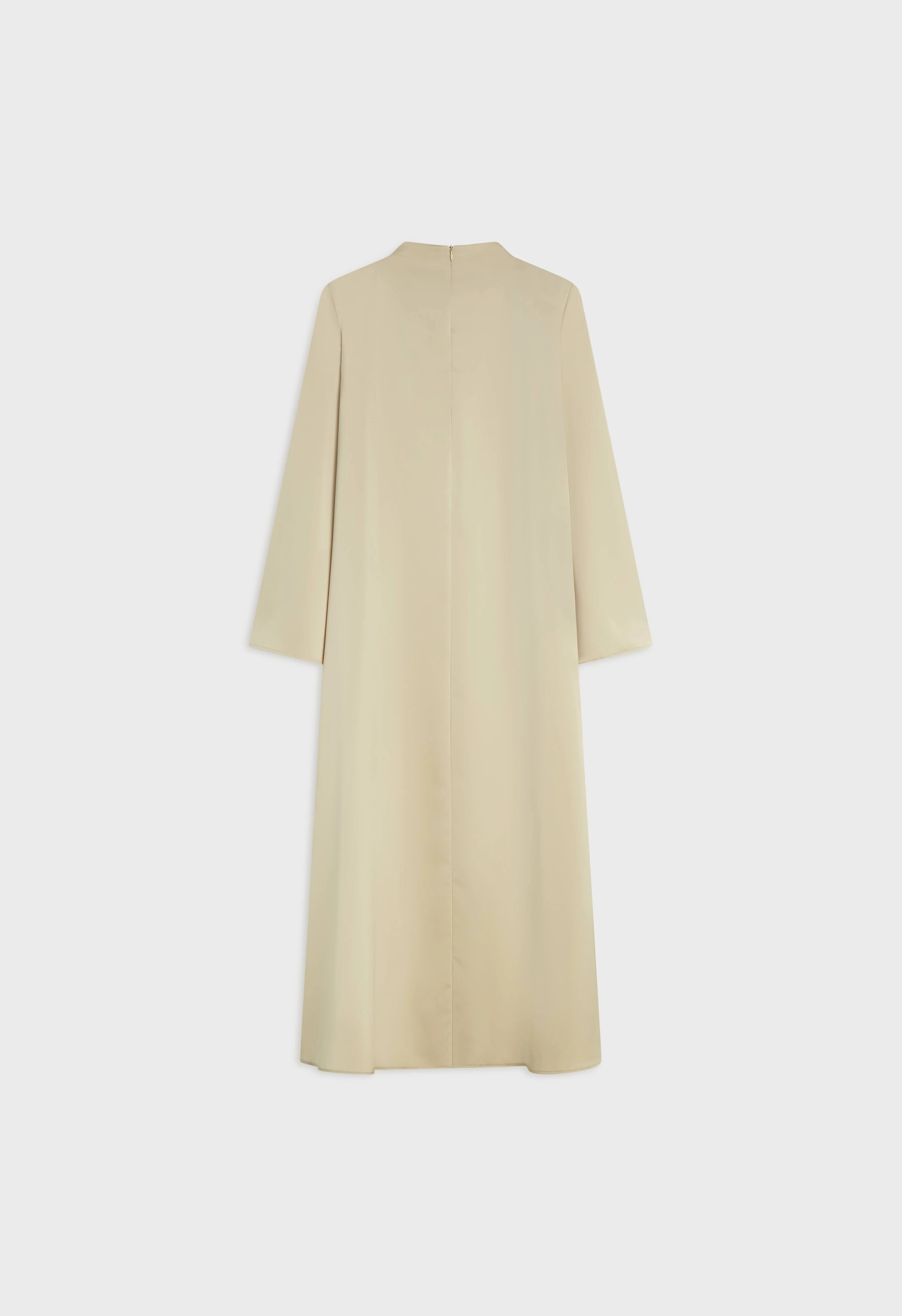 Asymmetric Drape Dress Short | Brown Rice - Image 3