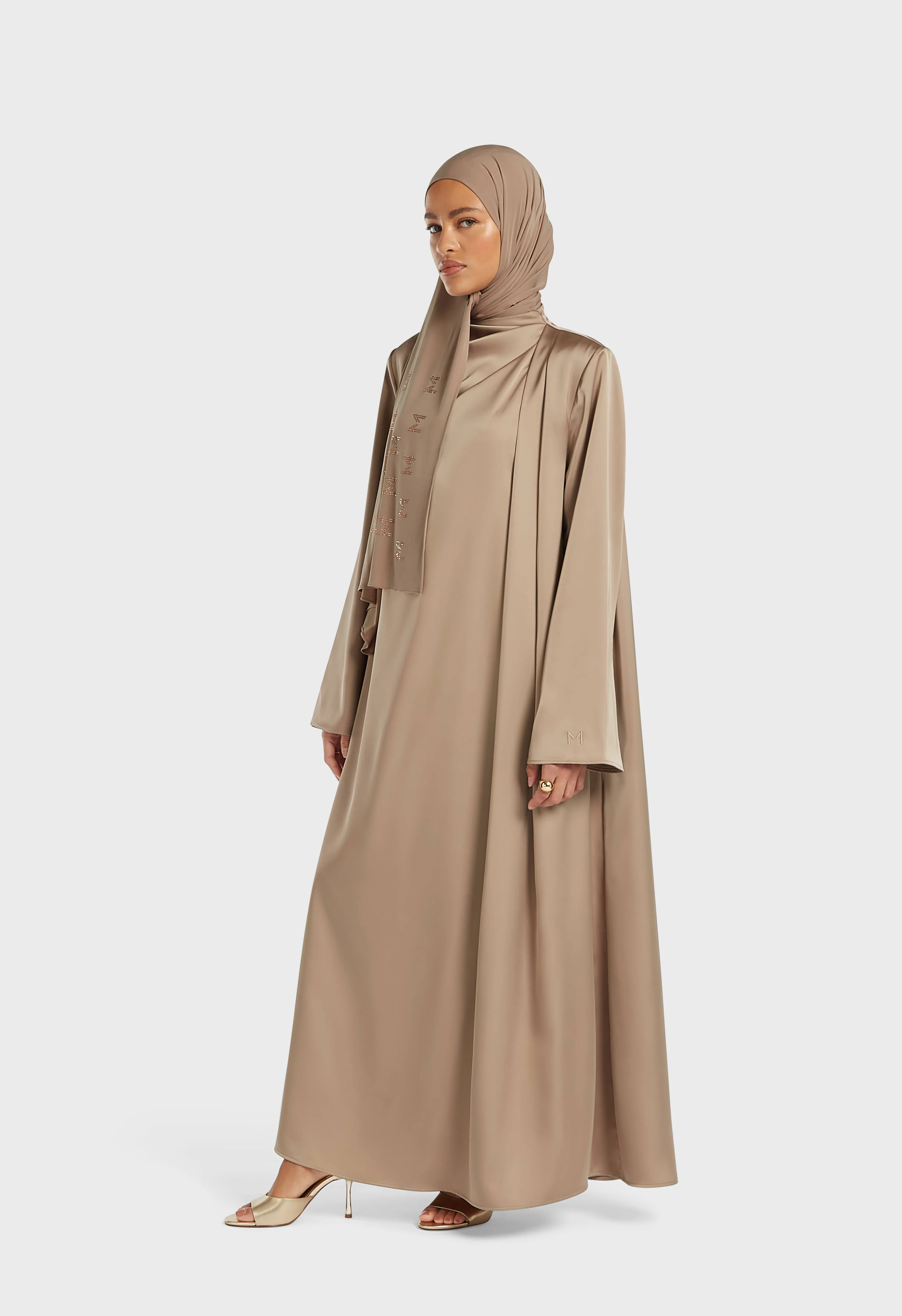 Asymmetric Drape Dress Short | Dark Pearl - Image 2