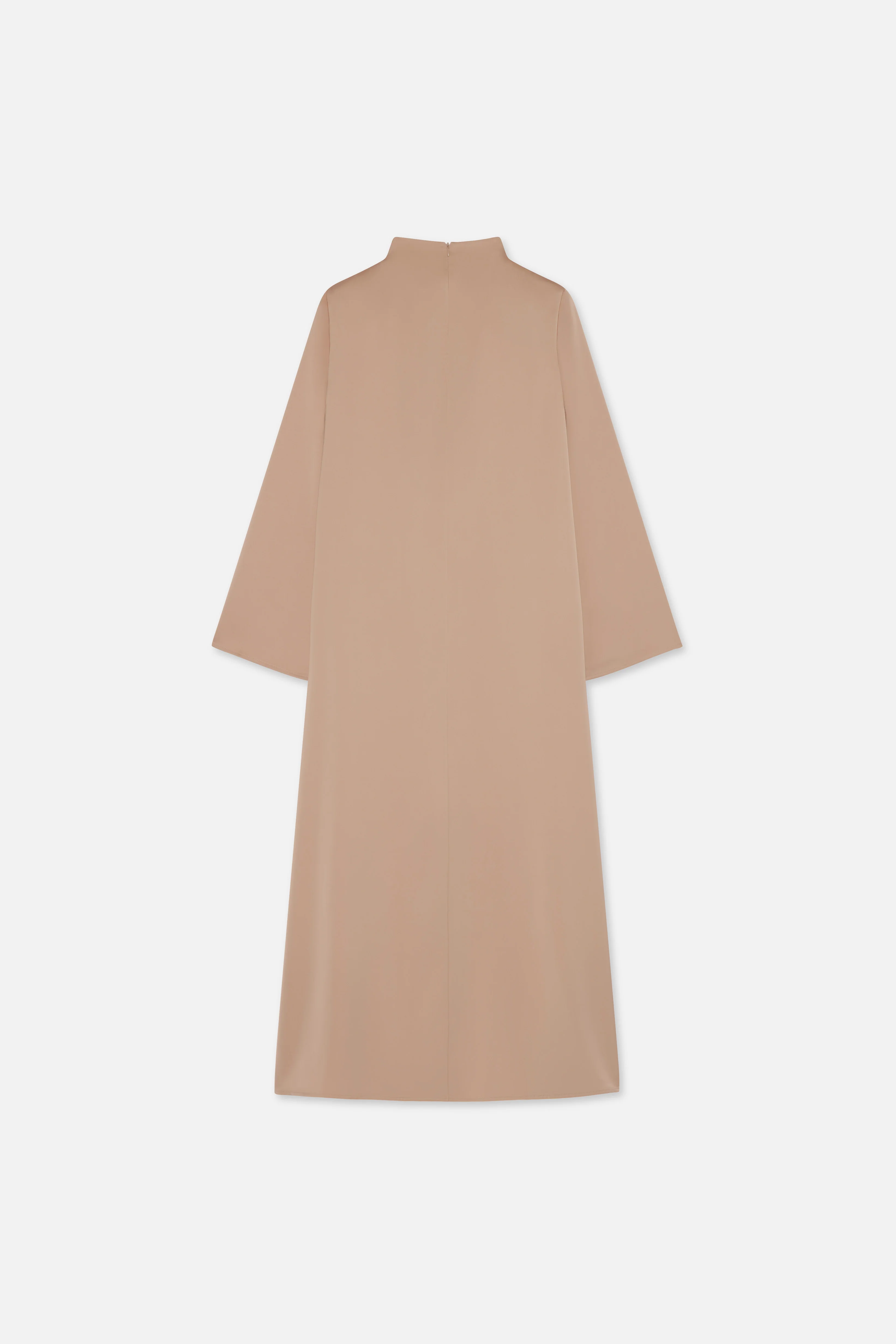 Asymmetric Drape Dress Short | Nougat - Image 6