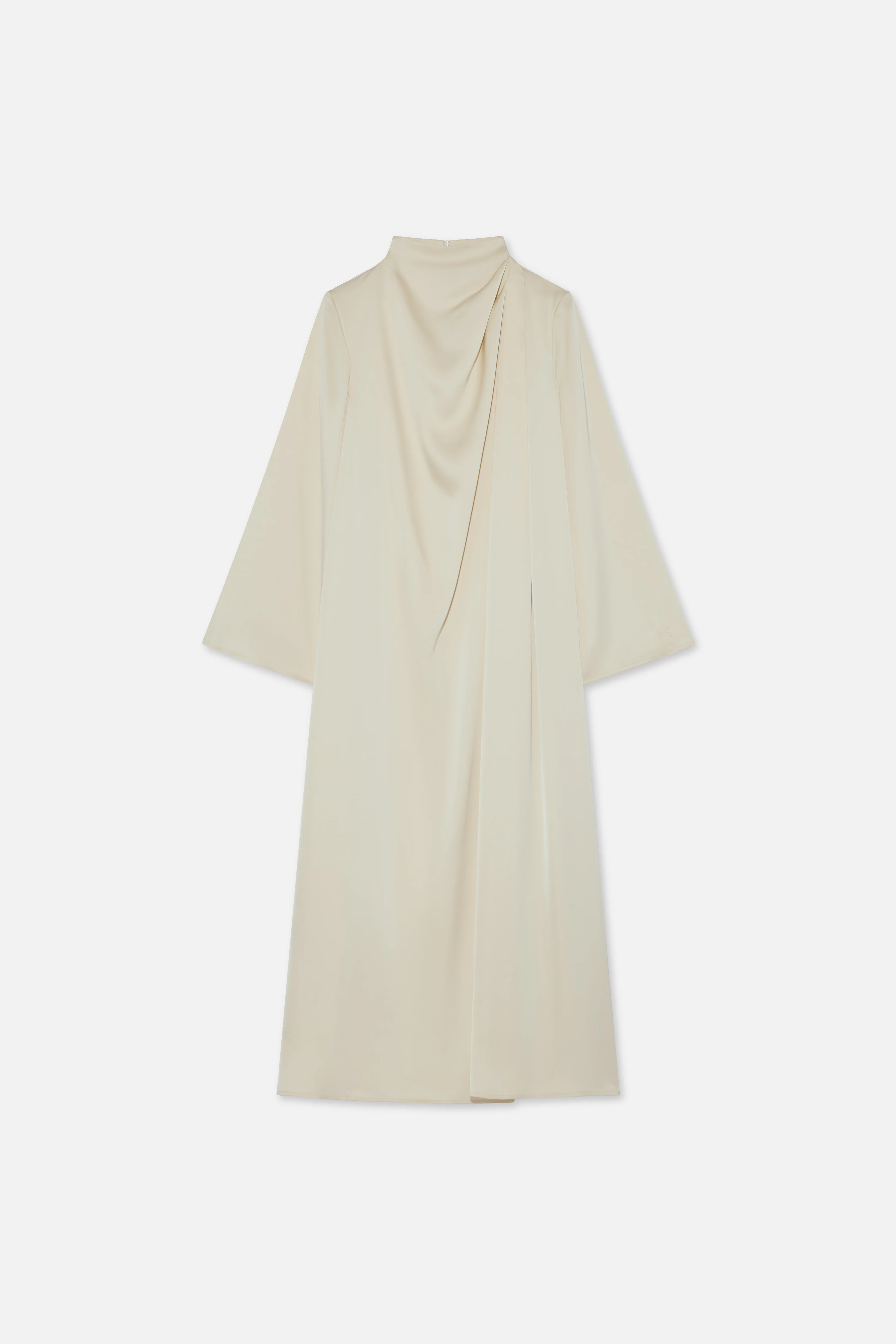 Asymmetric Drape Dress Short | Sand - Image 4