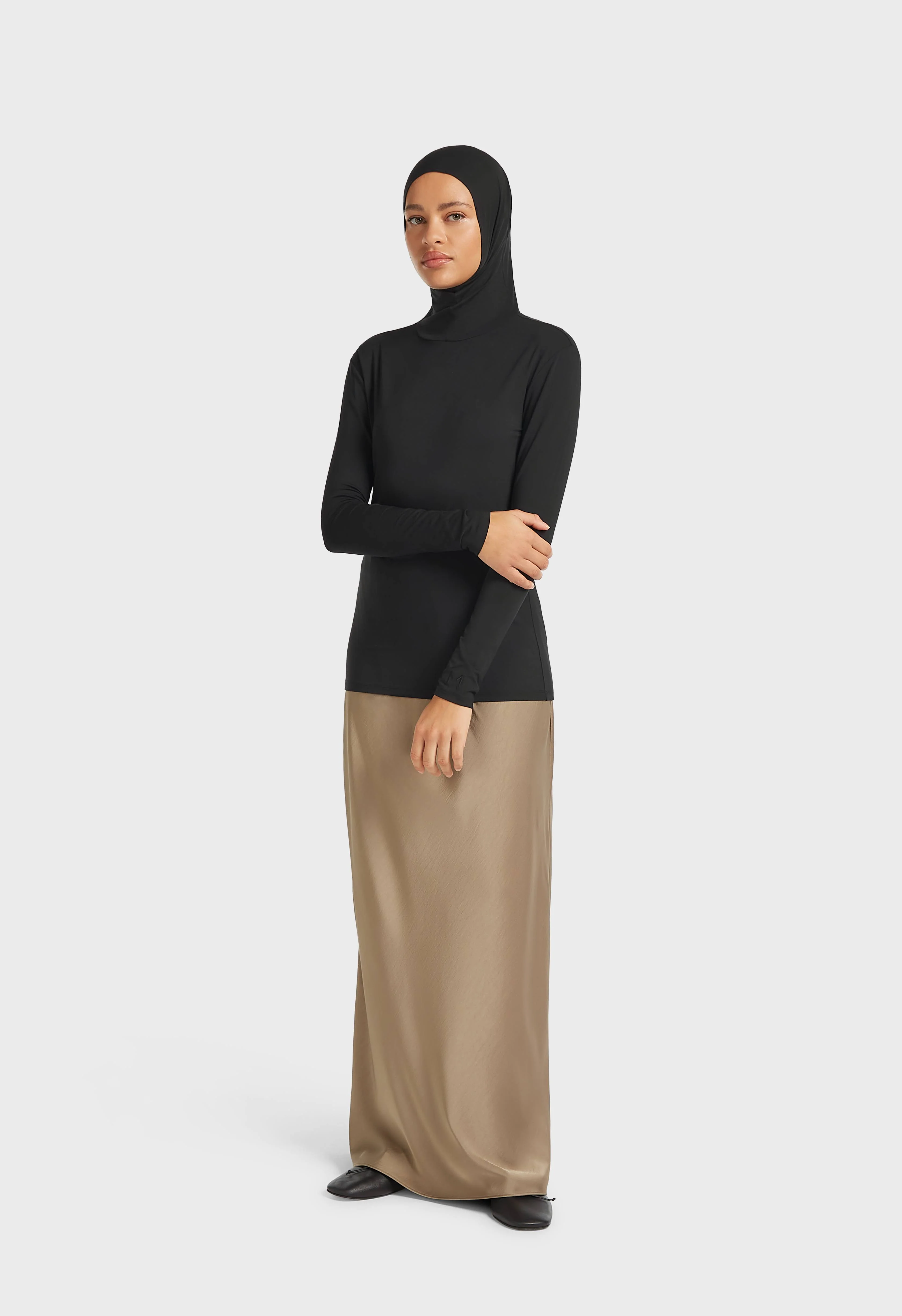 Bamboo Hijab Top | Black - Image 2