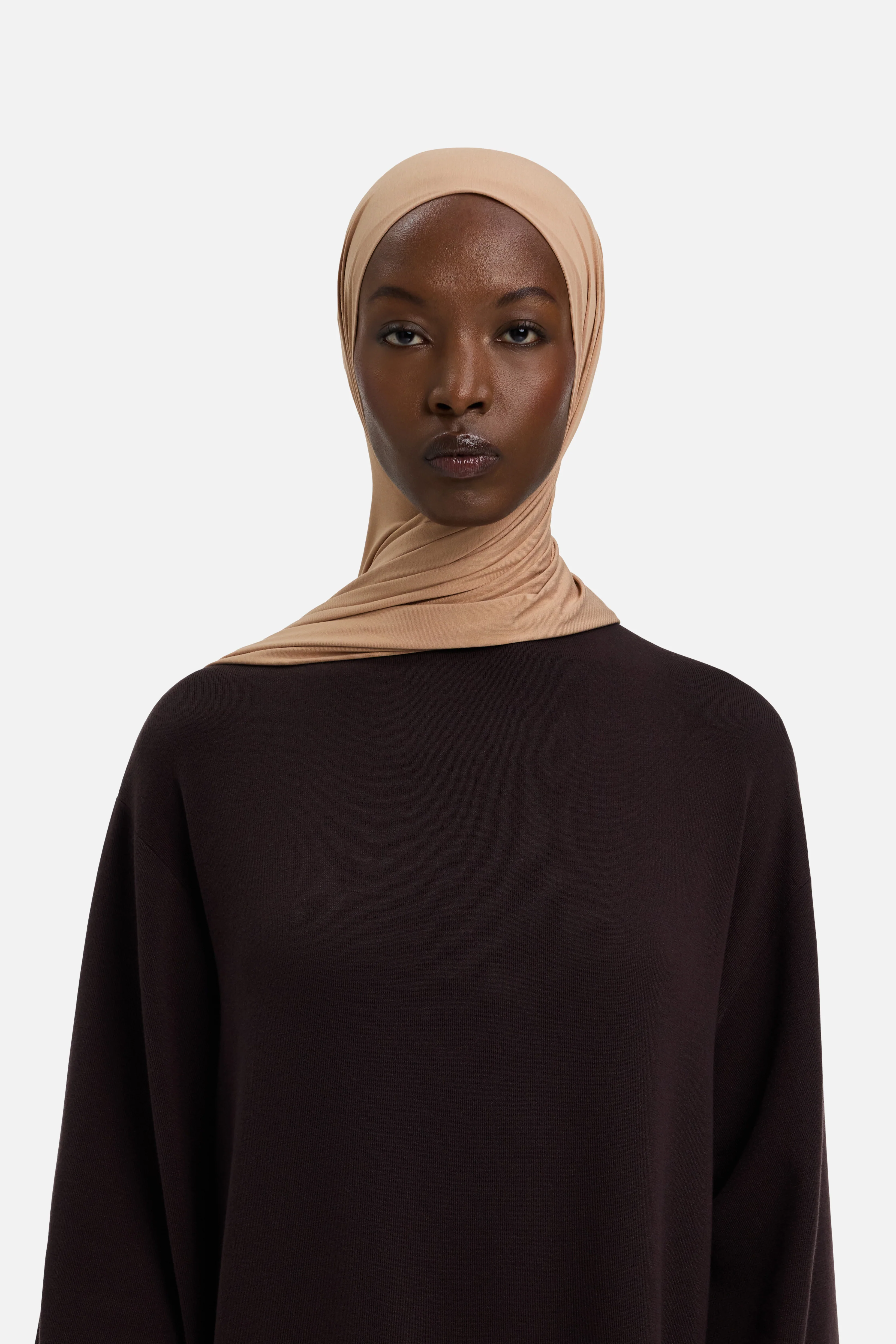 Bamboo Jersey Scarf | Dark Beige