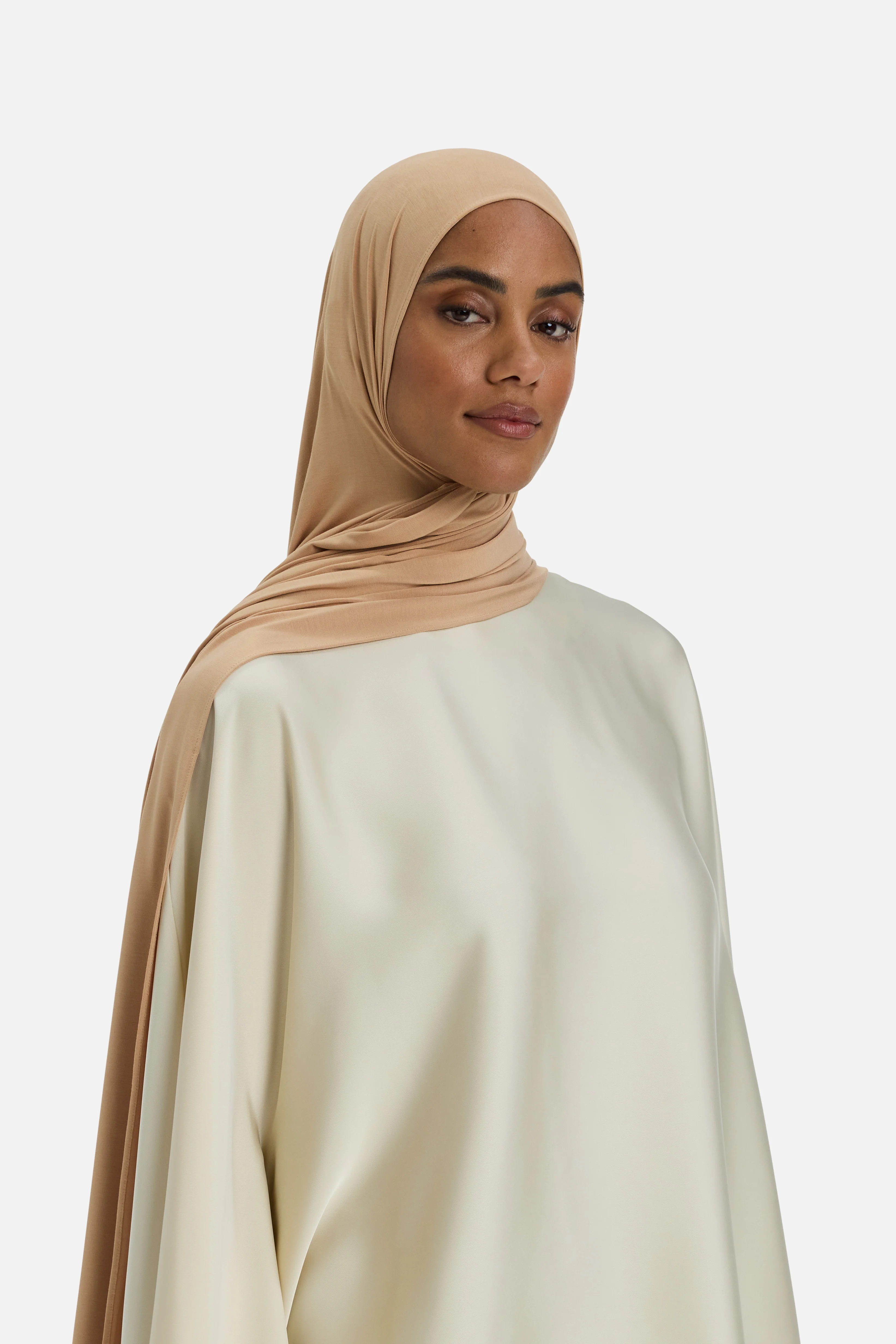 Bamboo Jersey Scarf | Light Caramel - Image 2