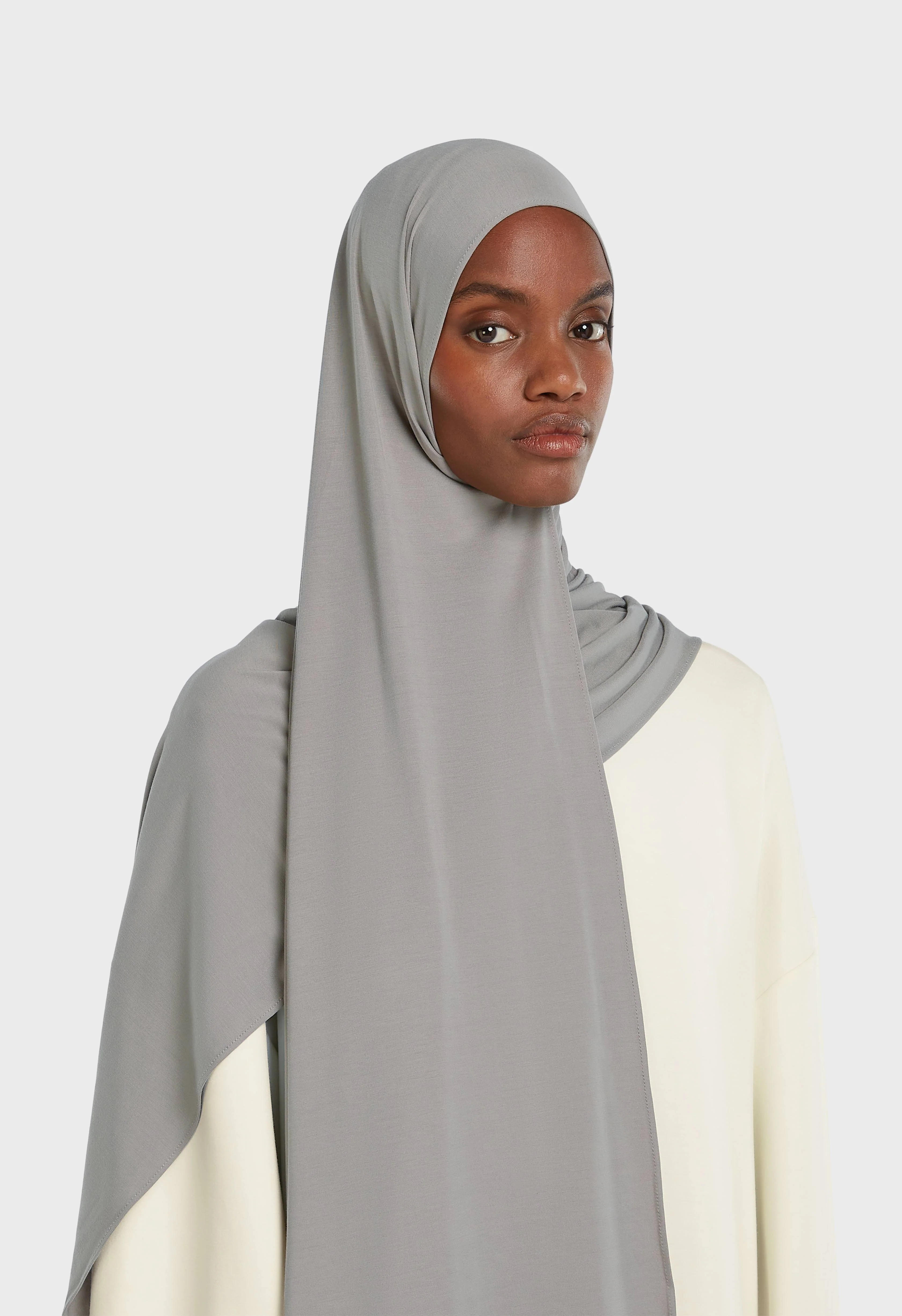 Bamboo Jersey Scarf | Pebble - Image 2