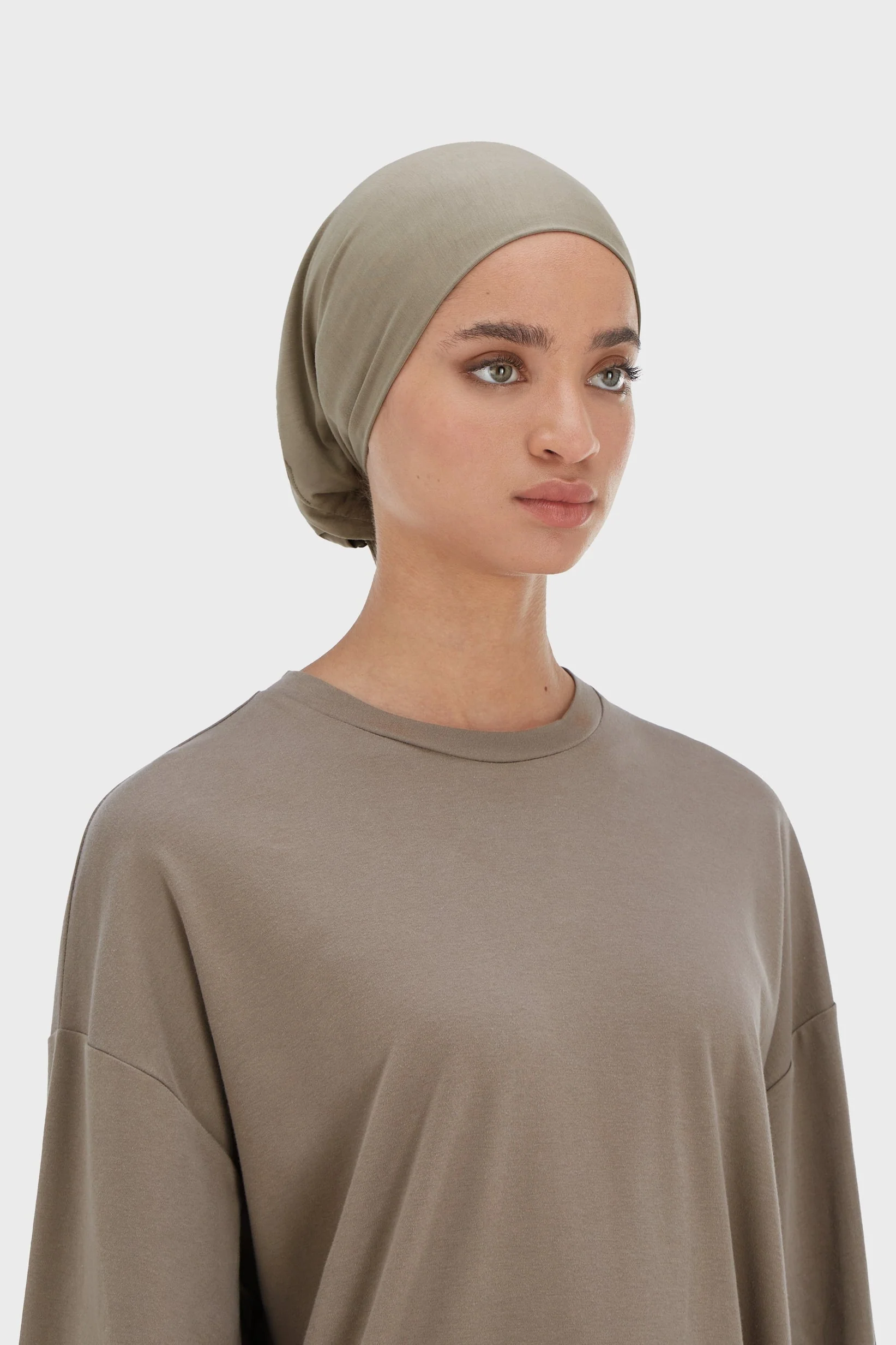 Bamboo Tied Underscarf | Taupe - Image 2