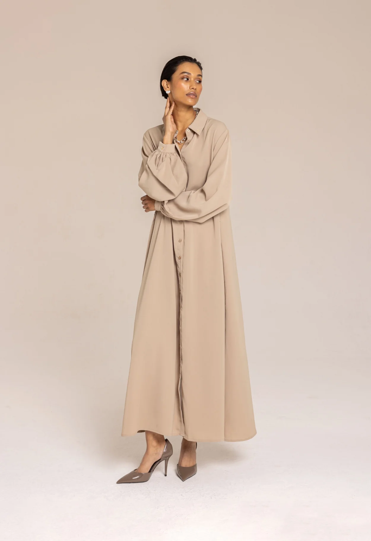 Belted Dress | Khaki