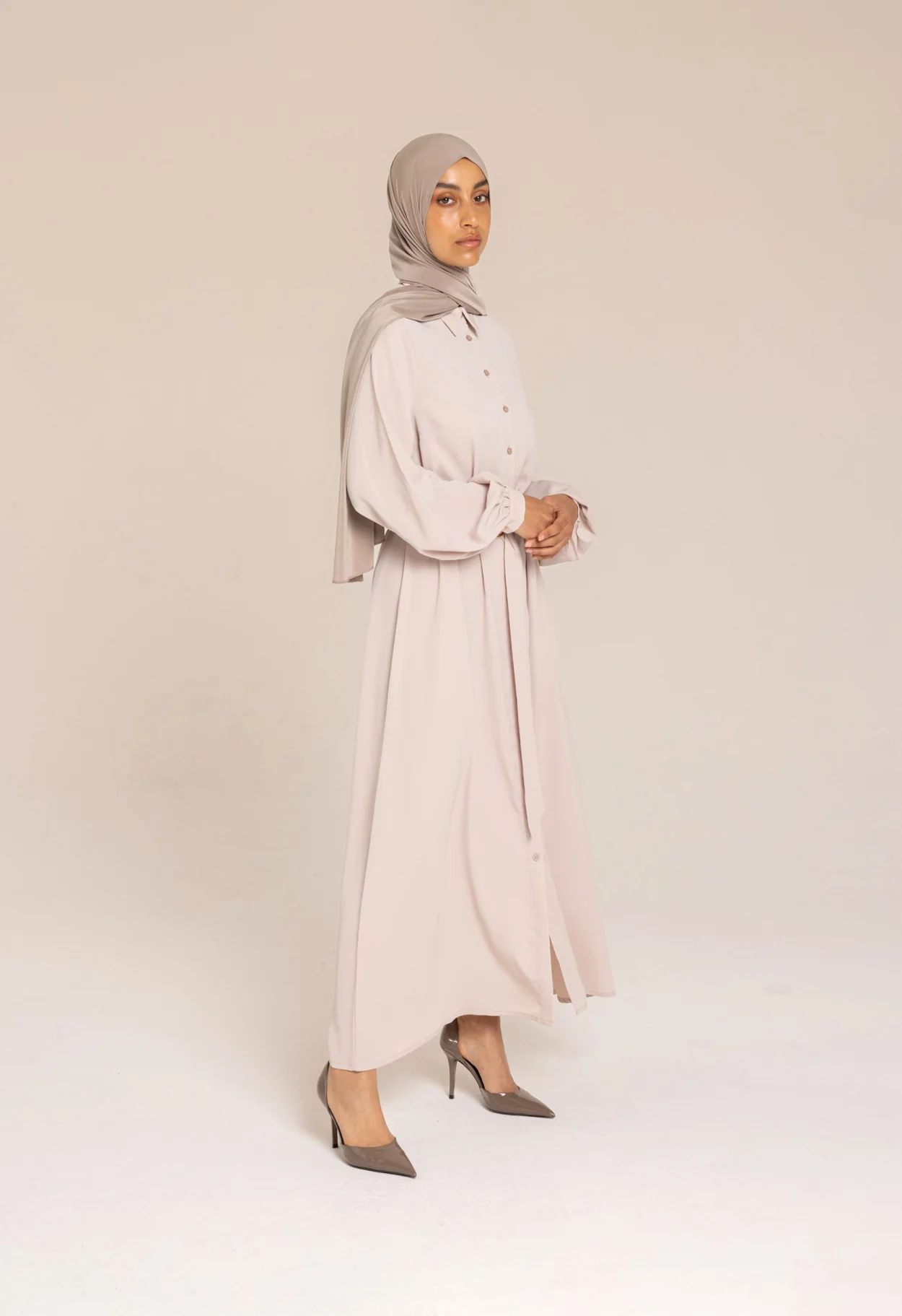 Belted Dress | Old Pink - Image 2