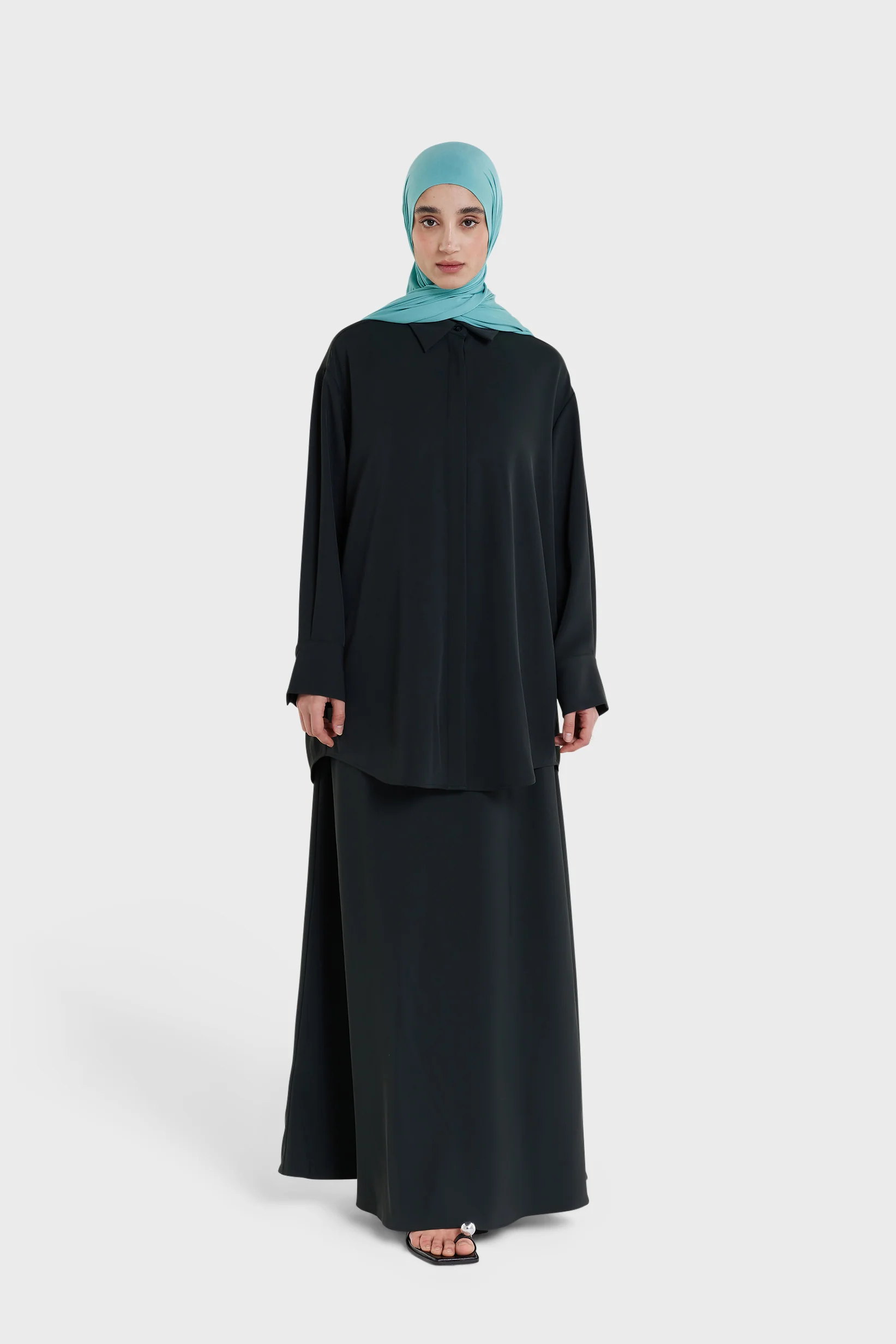Bias Elastic Skirt | Black