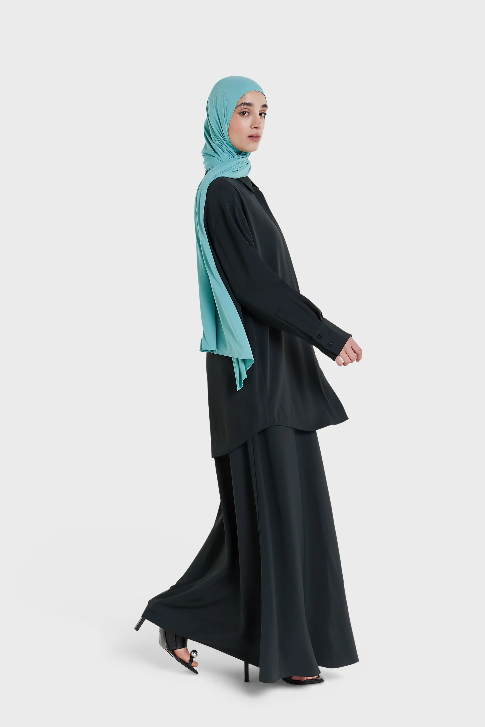Bias Elastic Skirt | Black - Image 2