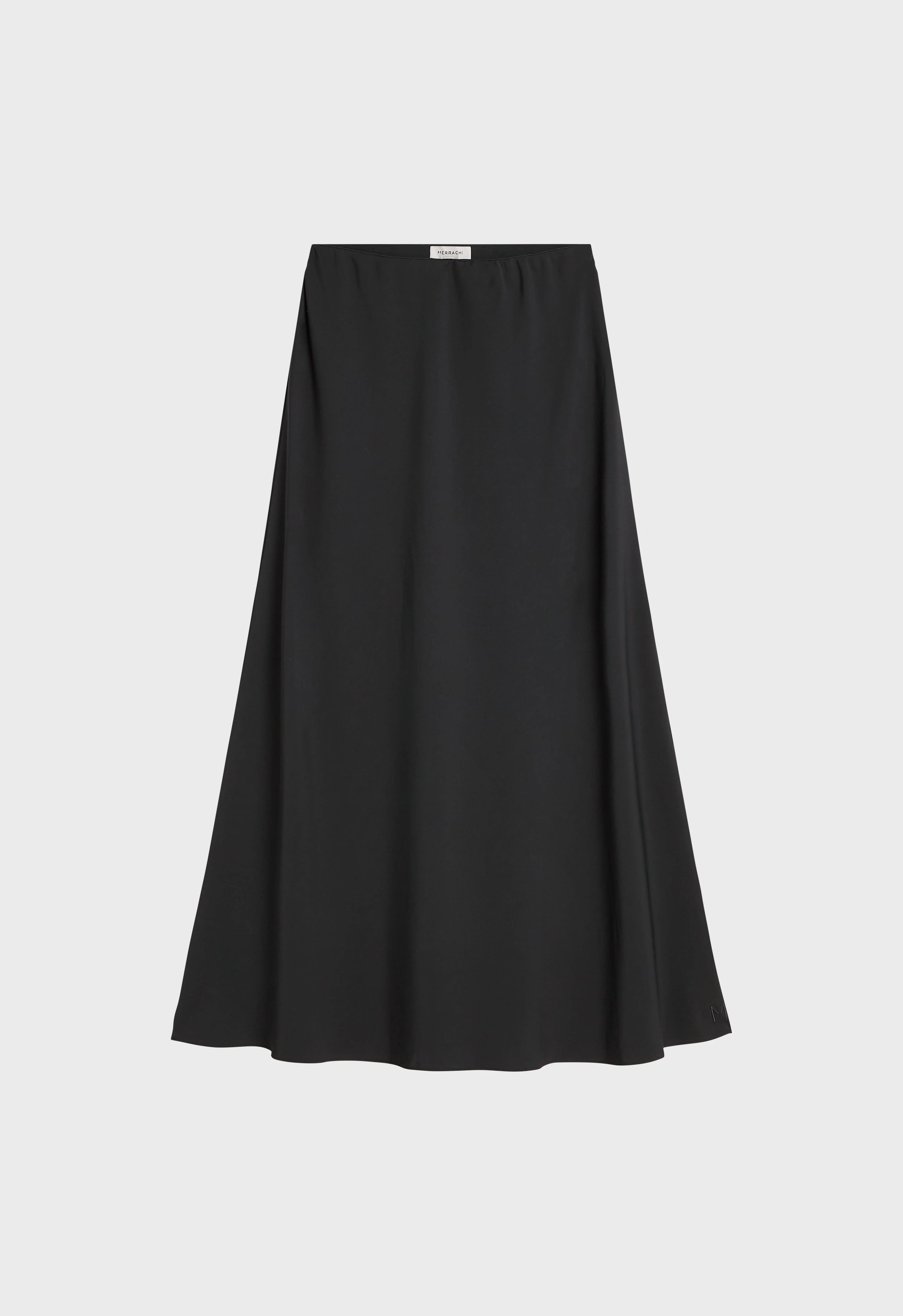 Bias Elastic Skirt | Black - Image 3
