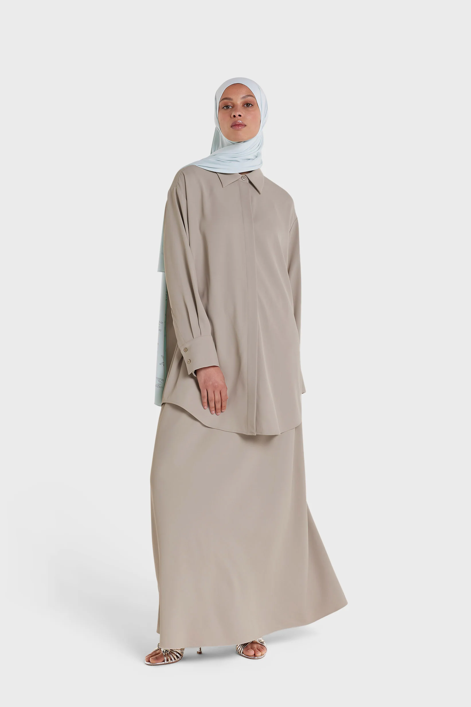 Bias Elastic Skirt | Cashmere - Image 2