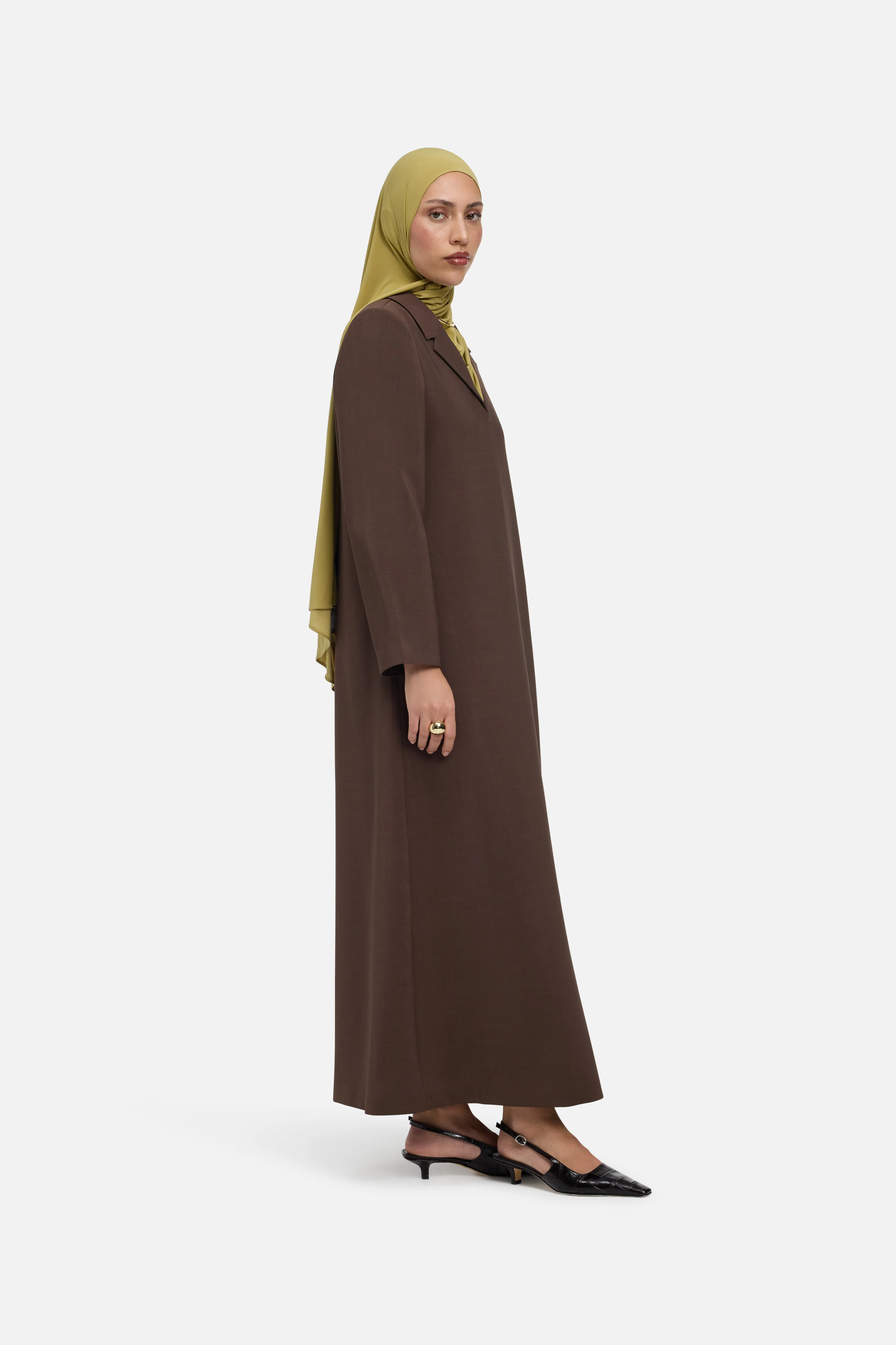 Blazer Dress | Dark Brown - Image 2