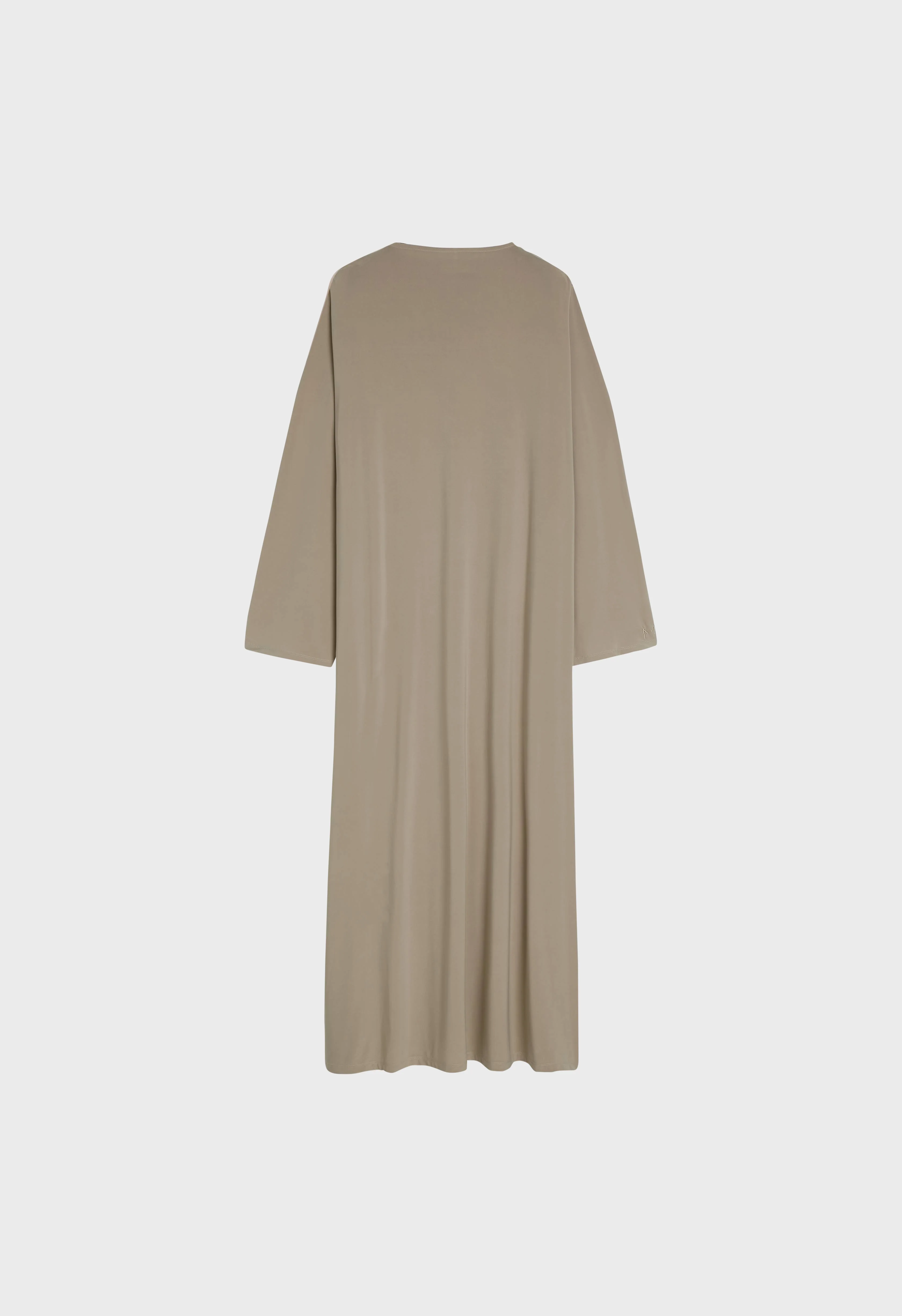 Boat Neck Dress | Light Khaki - Image 4
