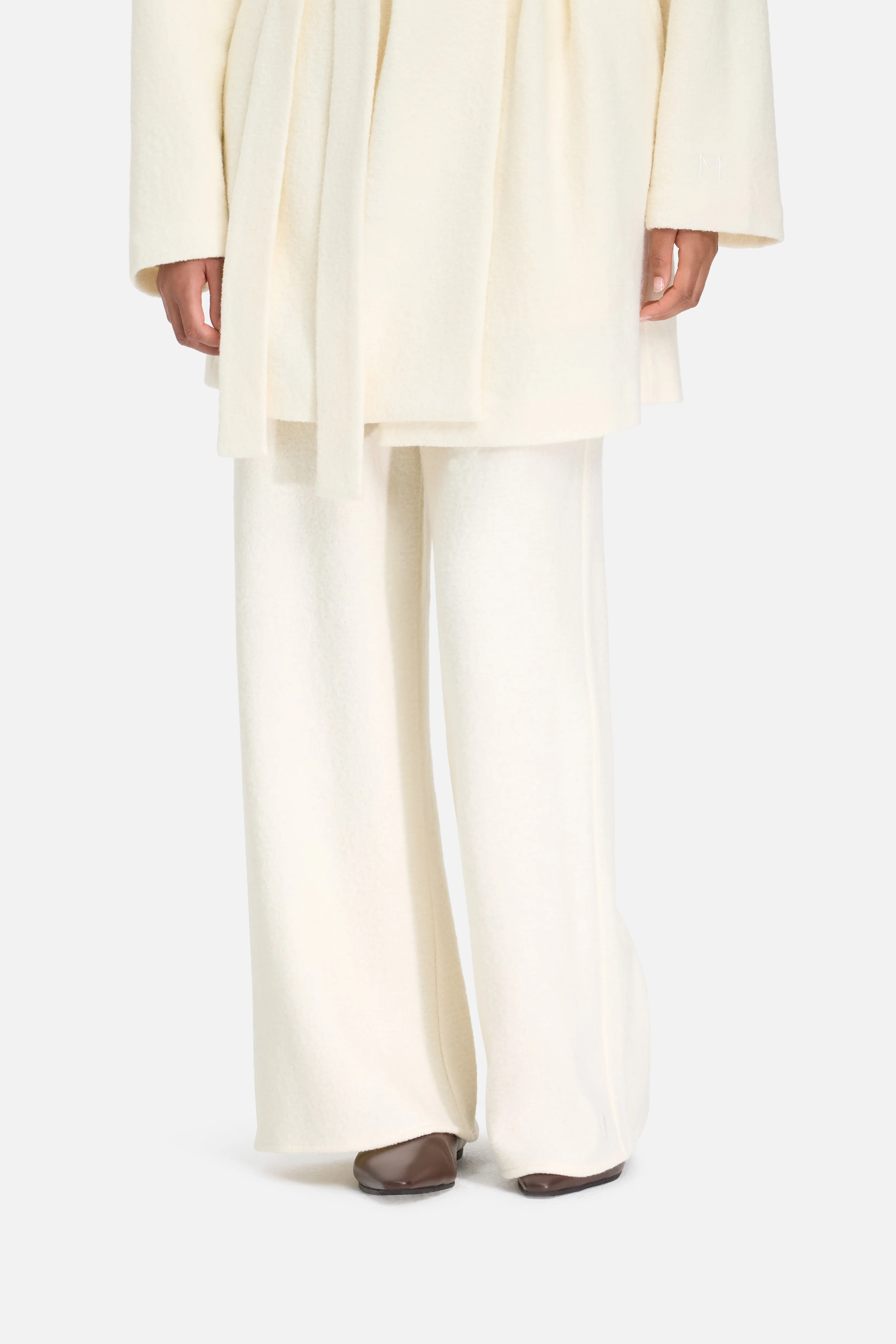 Boucle Jersey Pants | Cloud White - Image 3