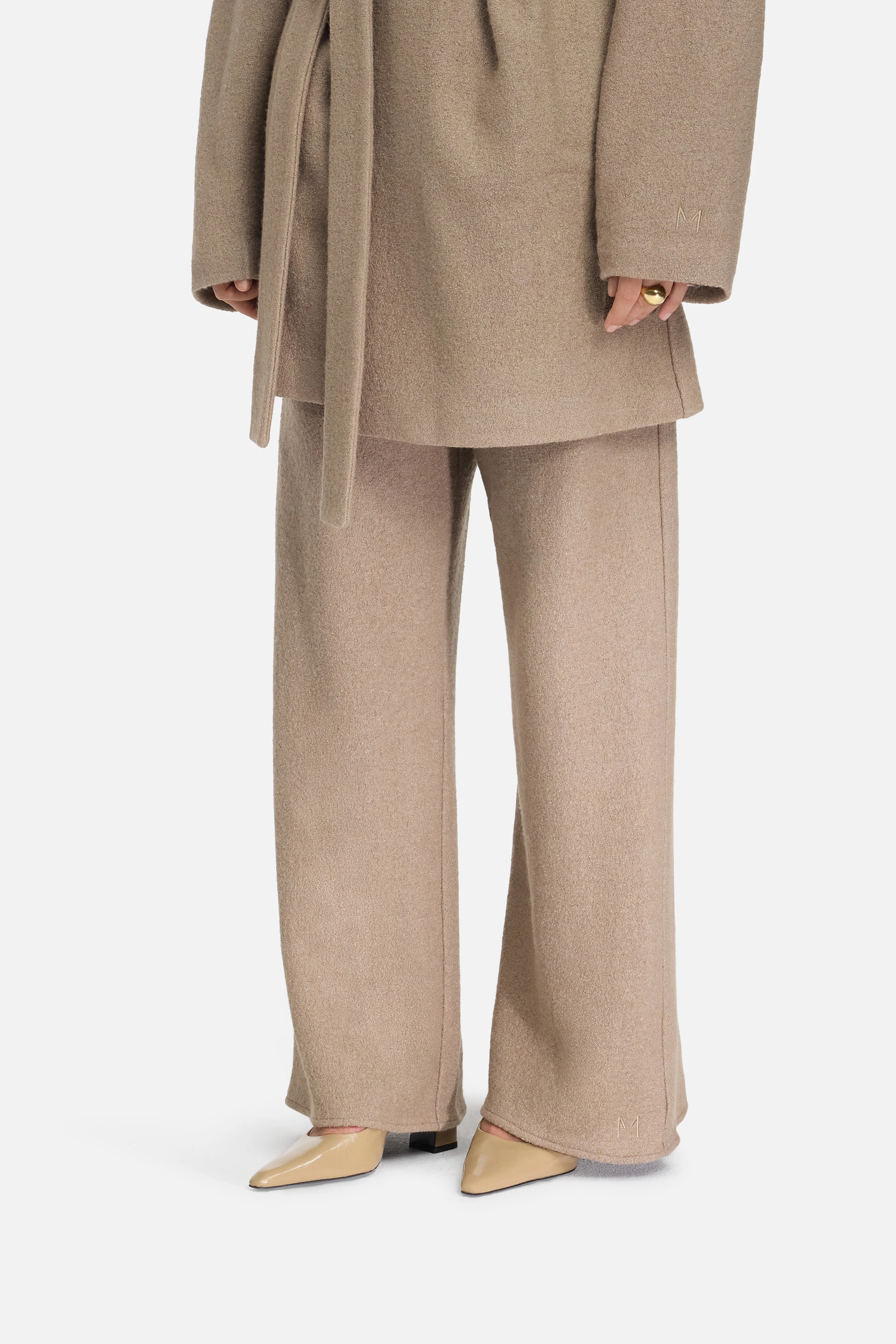 Boucle Jersey Pants | Khaki - Image 3