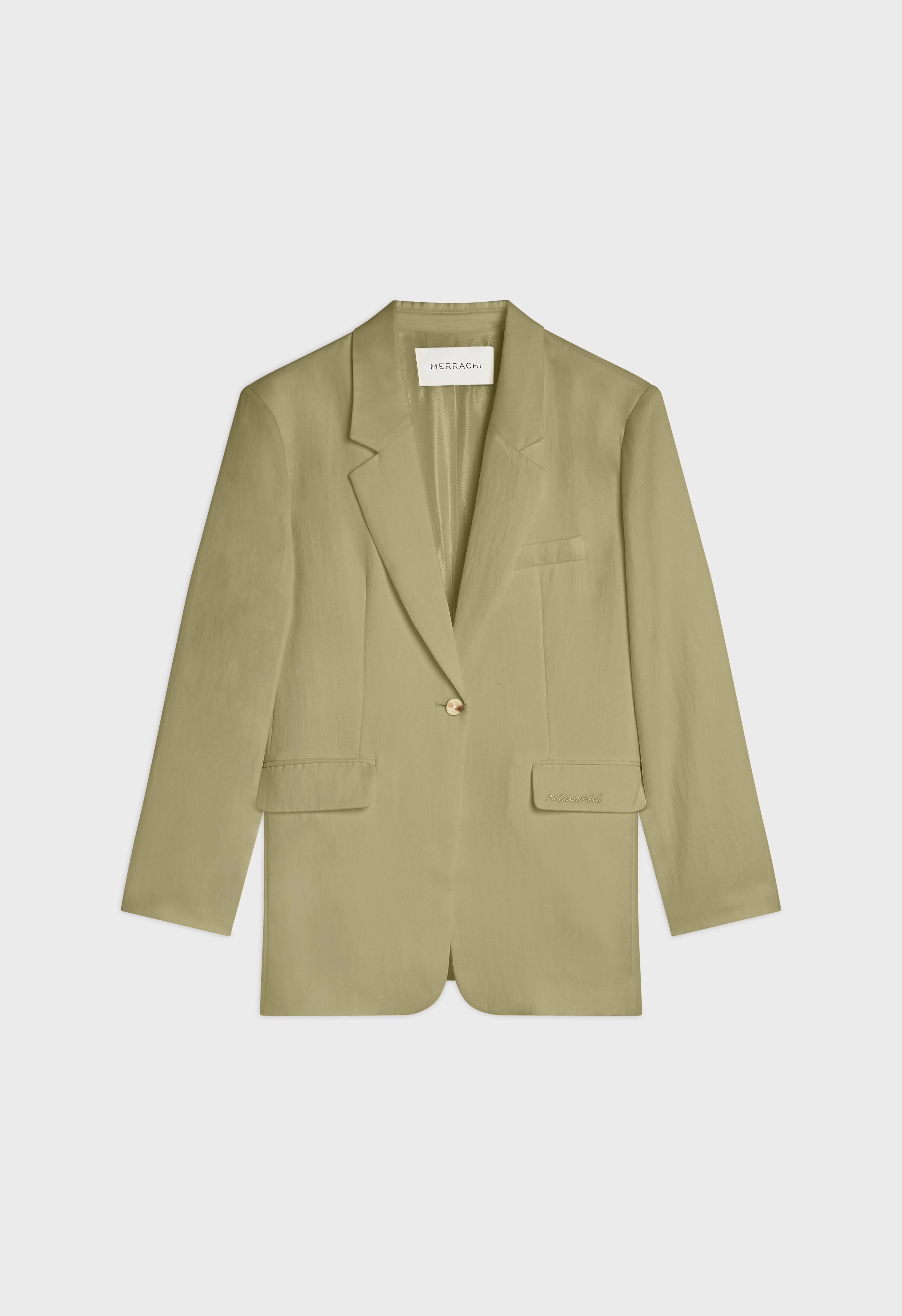 Box Fit Blazer | Grey Green - Image 3