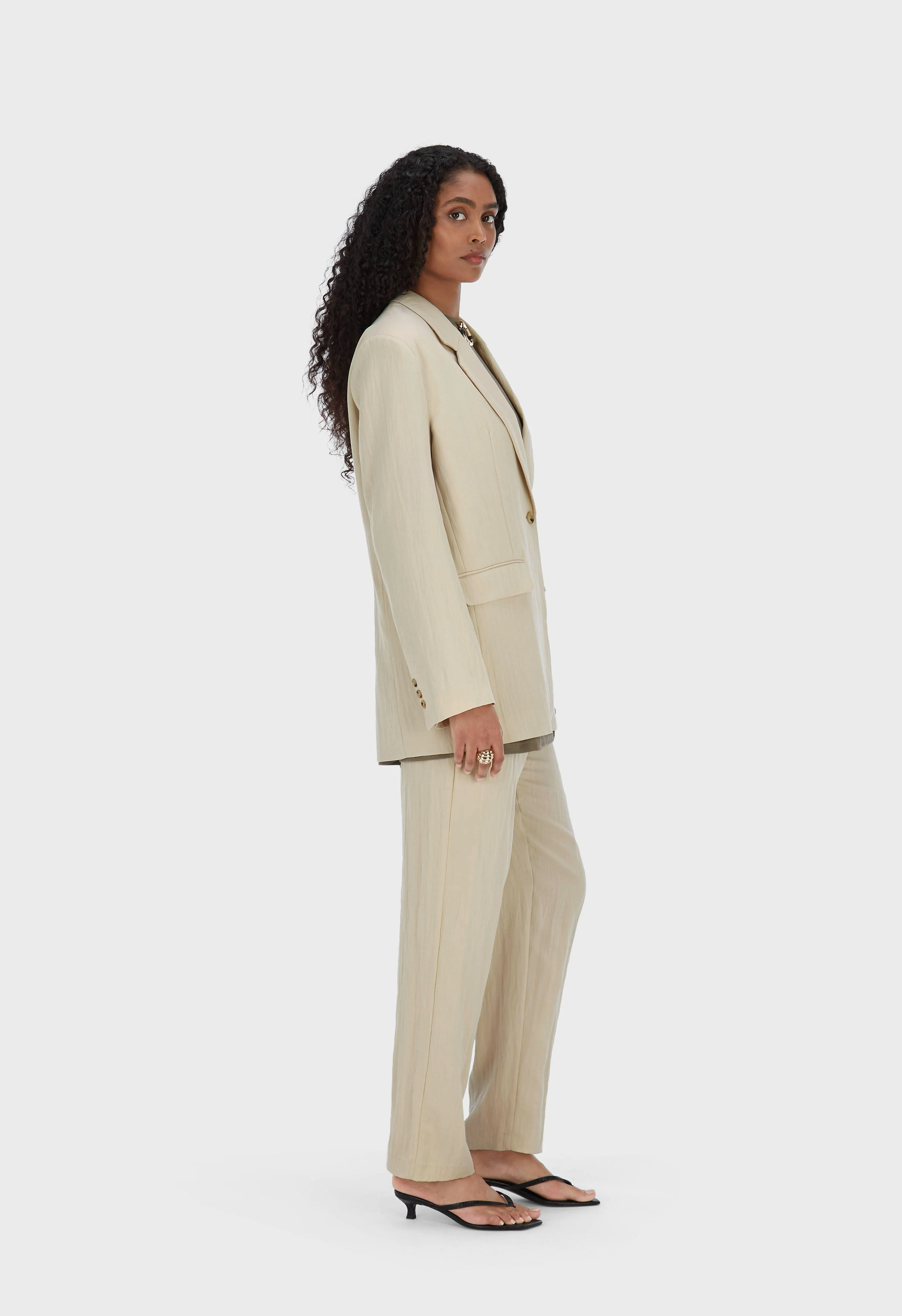Box Fit Blazer | Sand - Image 2