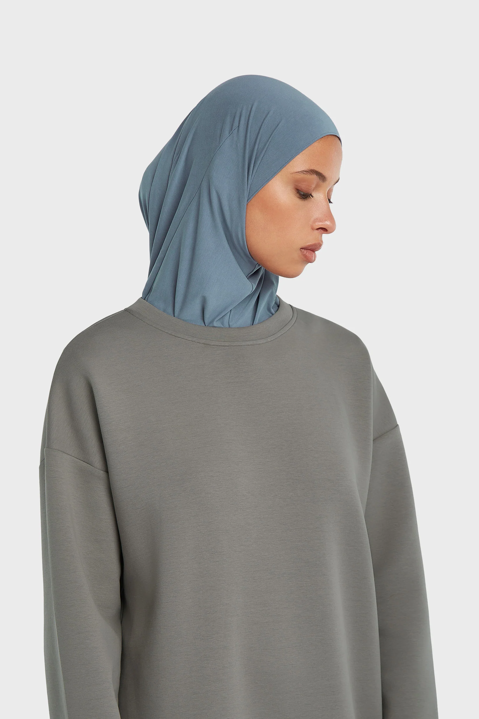 Breathable Hijab | Dusty Indigo - Image 2