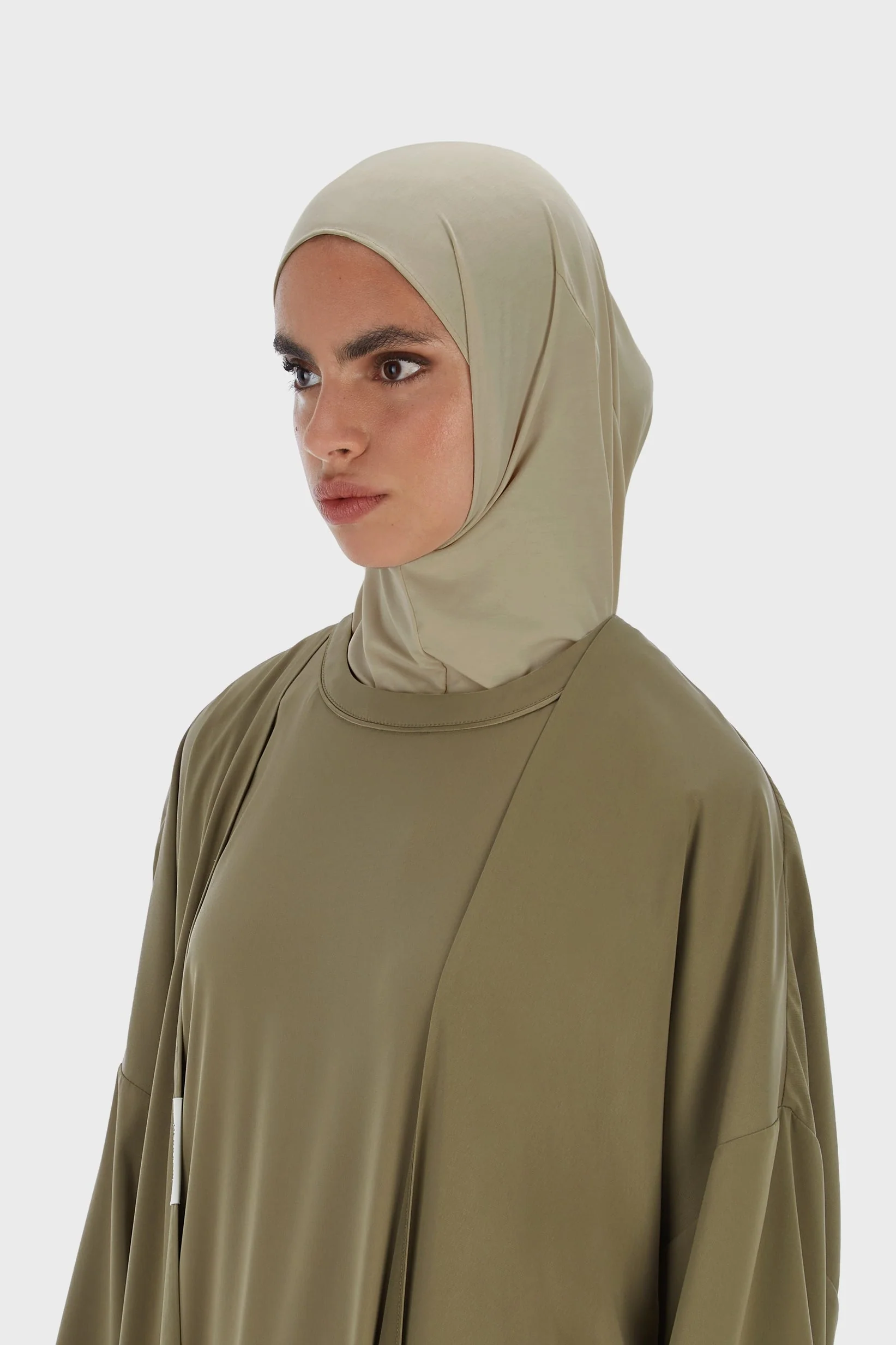 Breathable Hijab | Moss Gray - Image 2