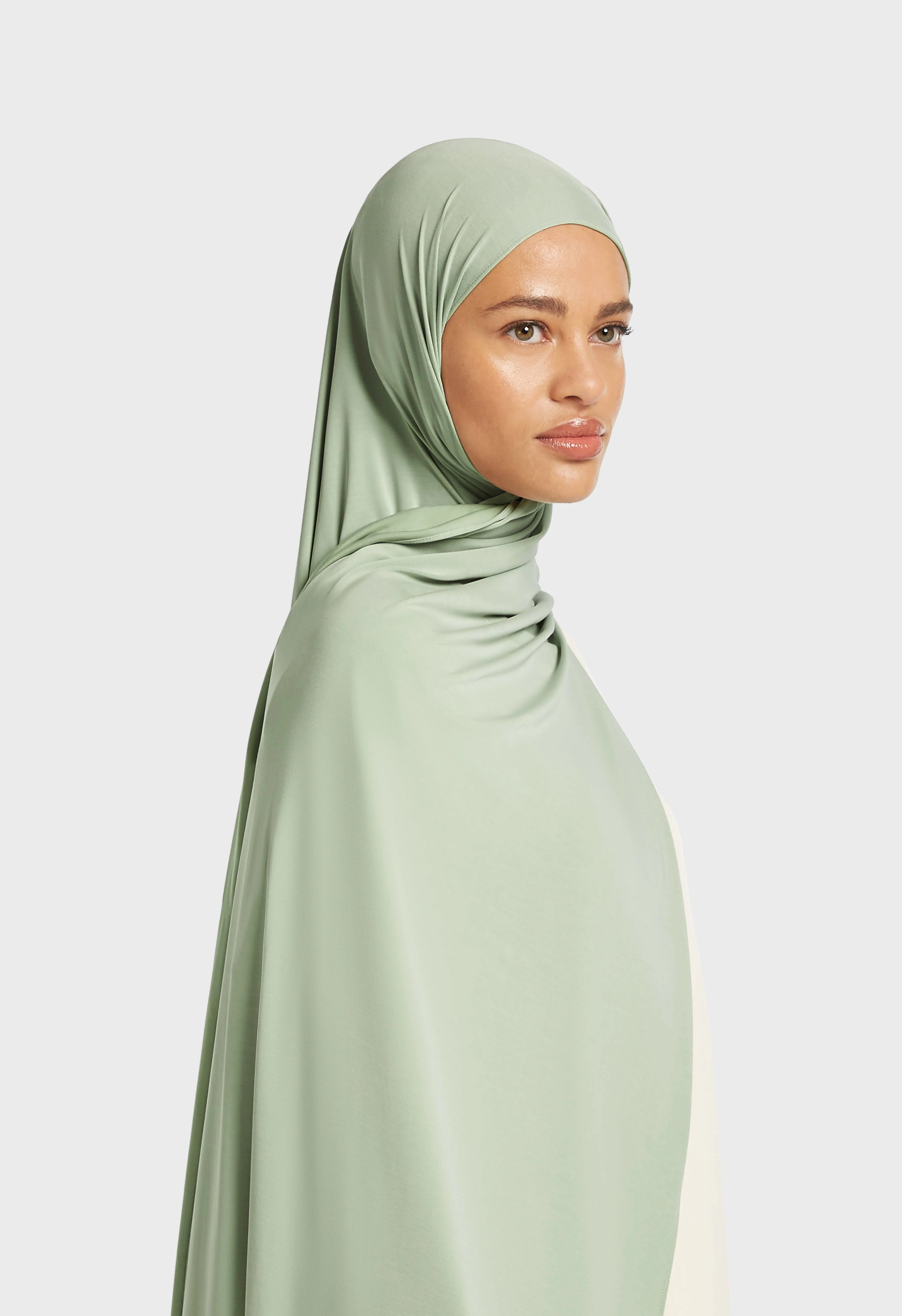 Breathable Jersey Scarf | Aqua Gray - Image 2
