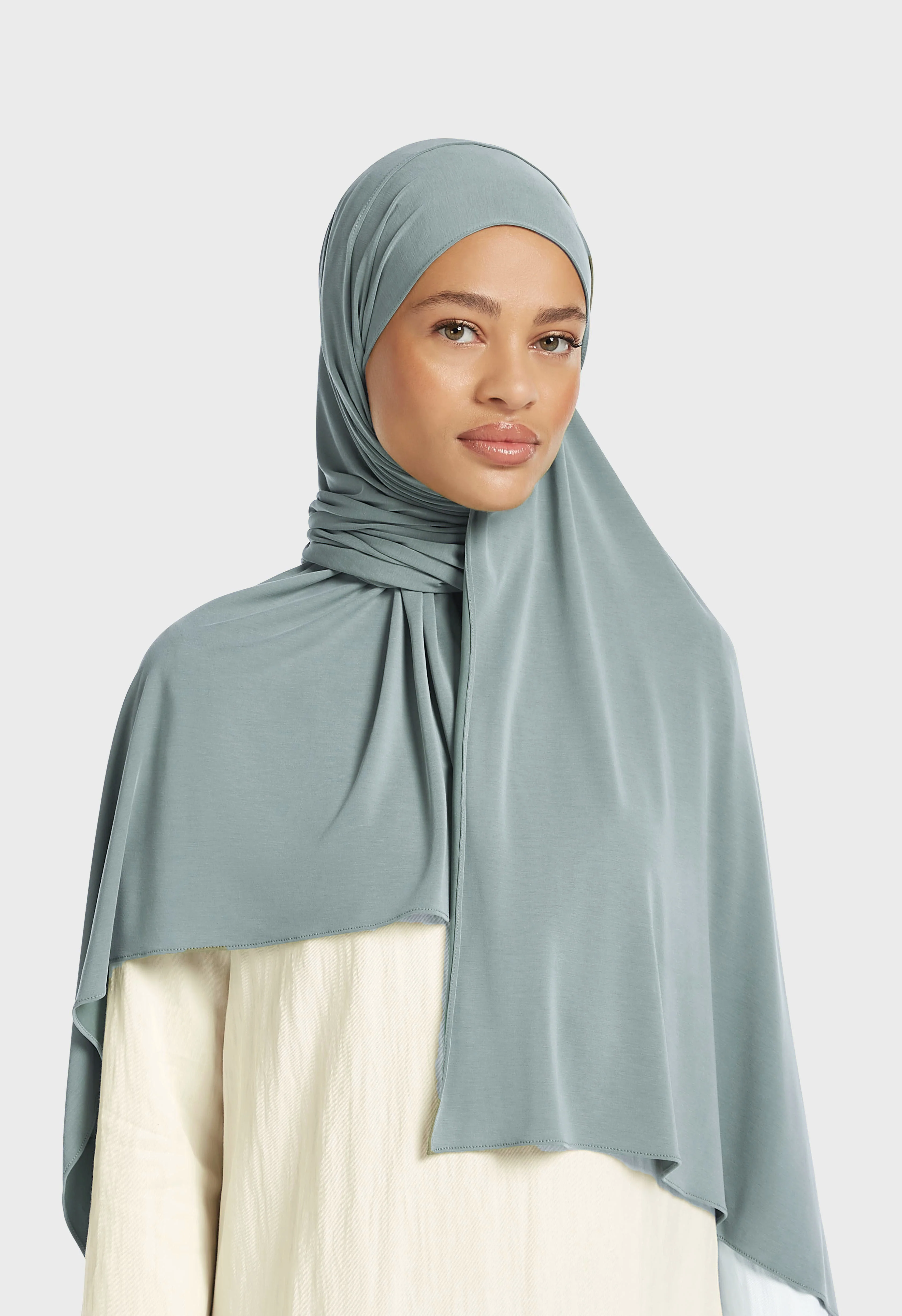 Breathable Jersey Scarf | Misty Blue - Image 2