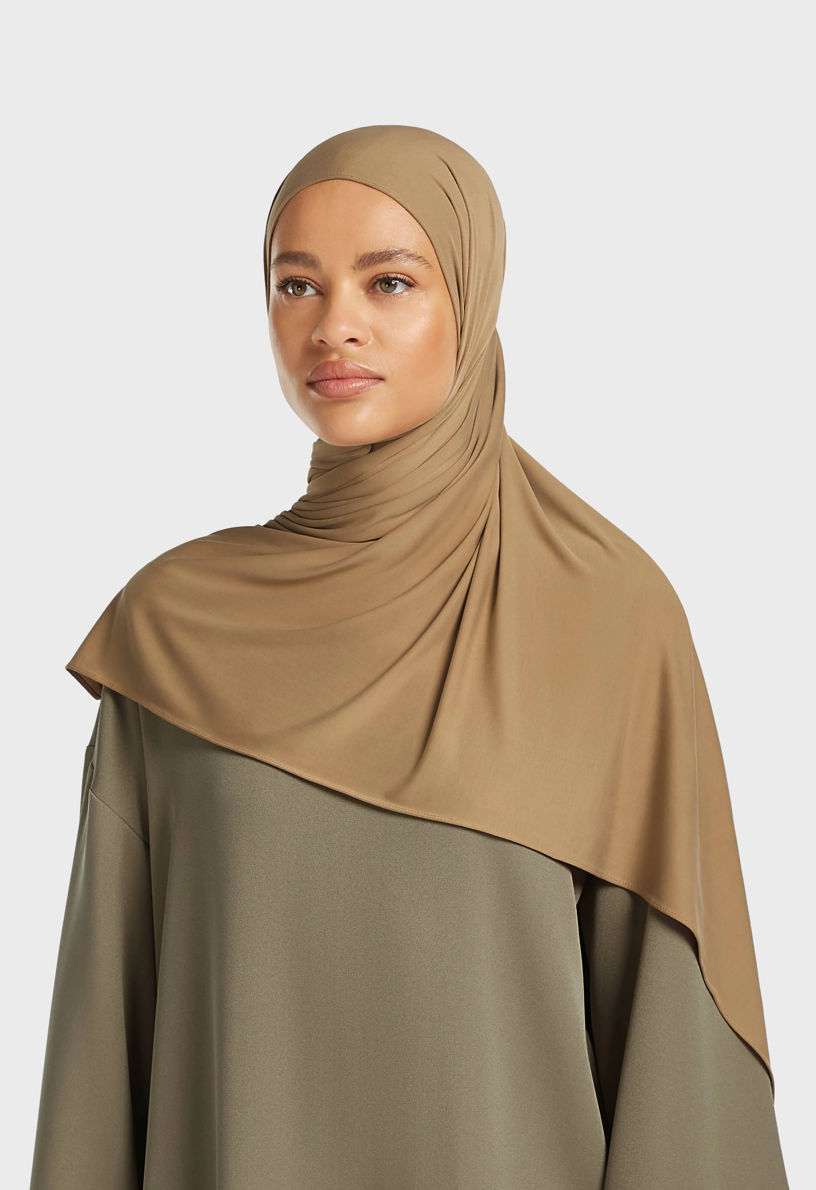 Breathable Jersey Scarf | Soft Caramel - Image 2