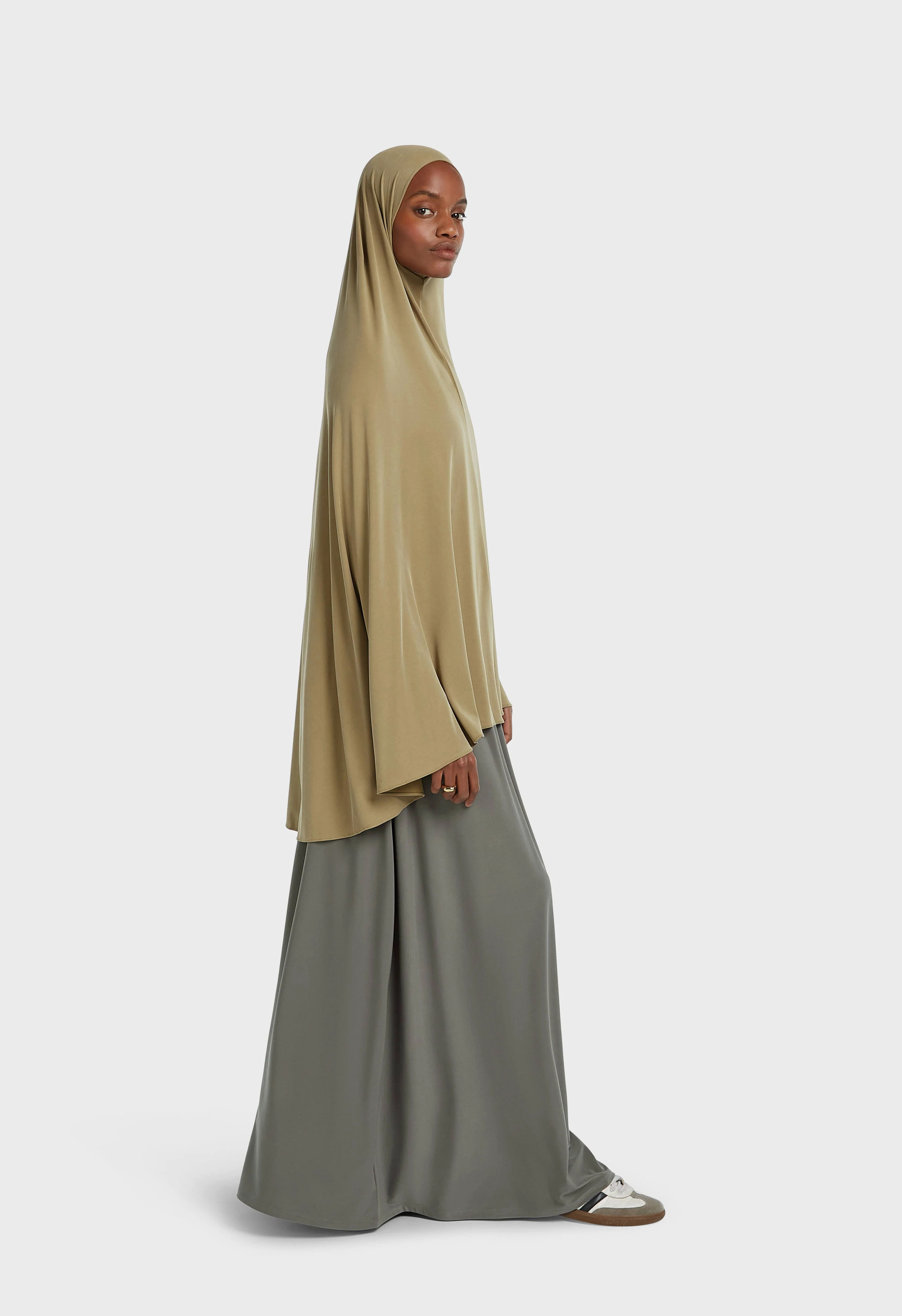 Breathable Khimaar | Soft Khaki Green - Image 2