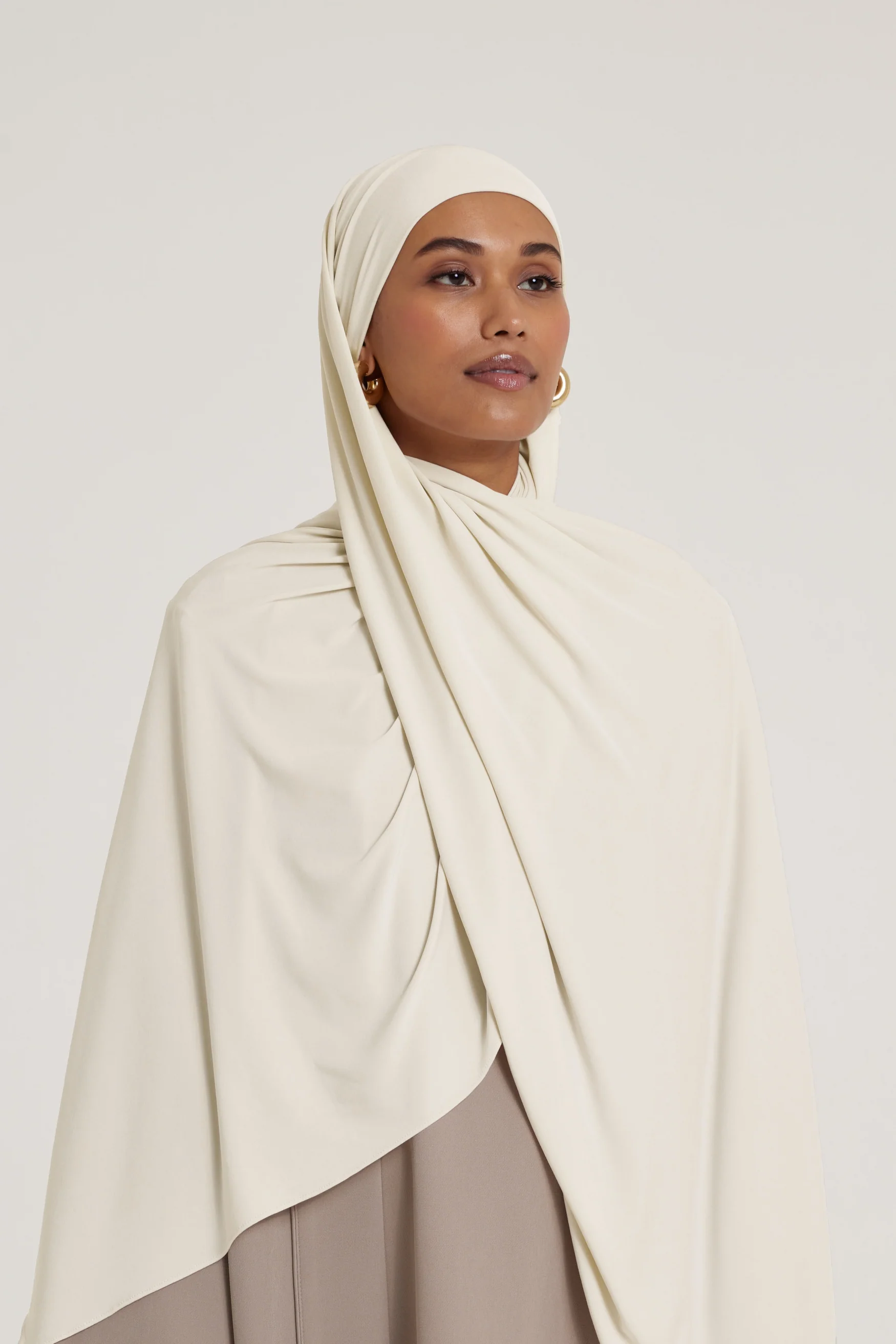 Breathable Jersey Scarf | Cream - Image 3