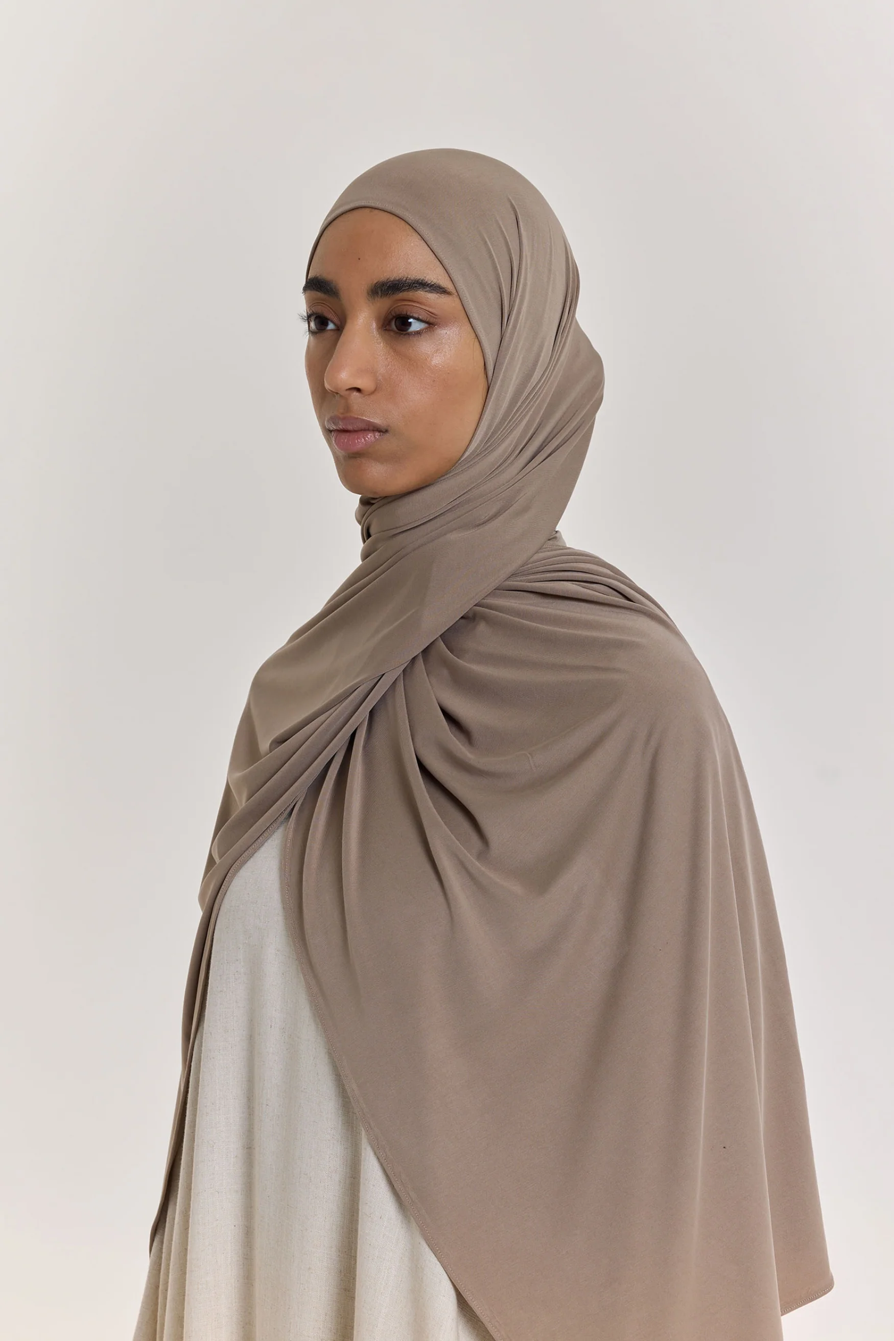 Breathable Jersey Scarf | Light Khaki - Image 3