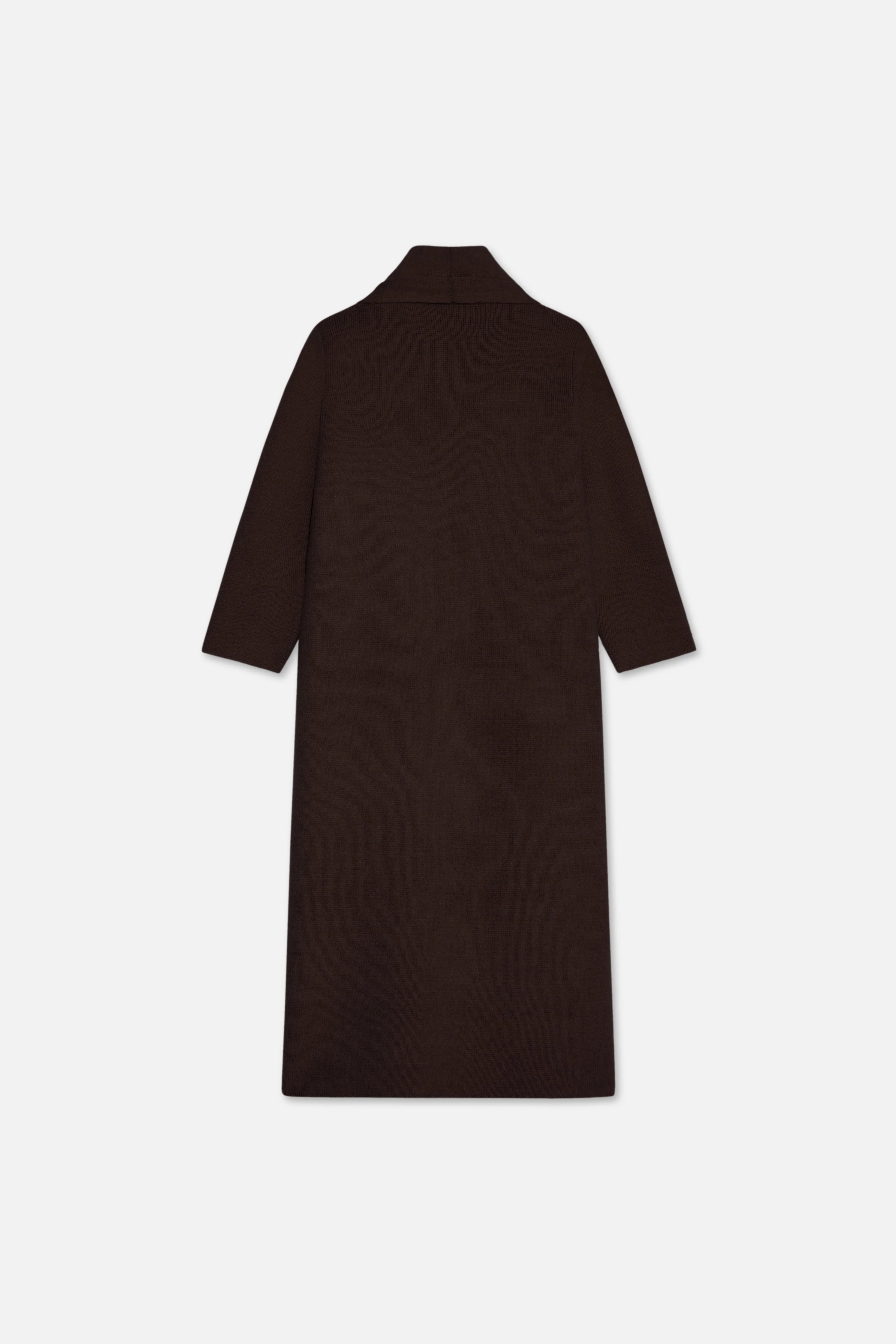 Brushed Knit Abaya | Dark Brown - Image 6