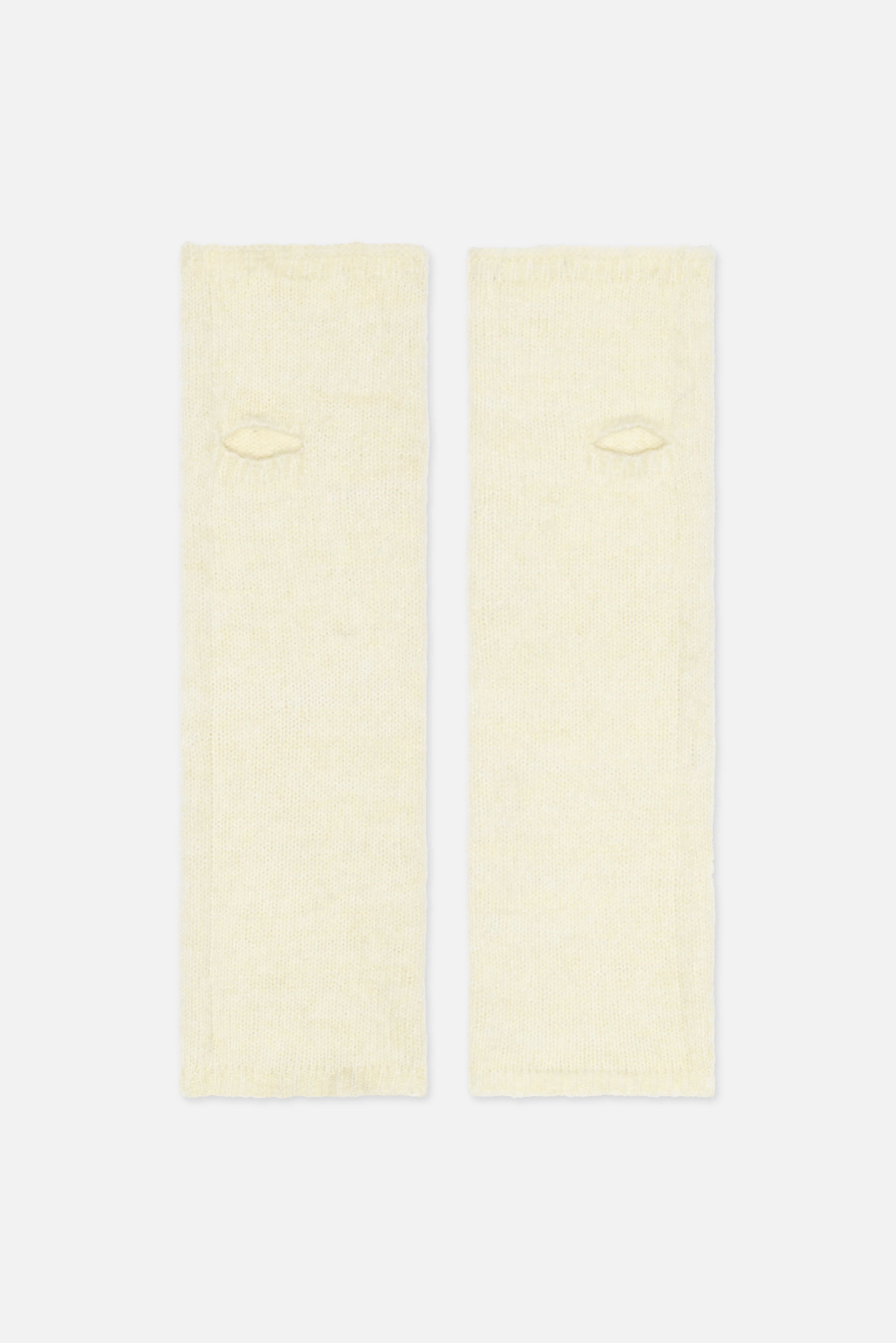 Brushed Knit Gloves | Cloud White - Image 4