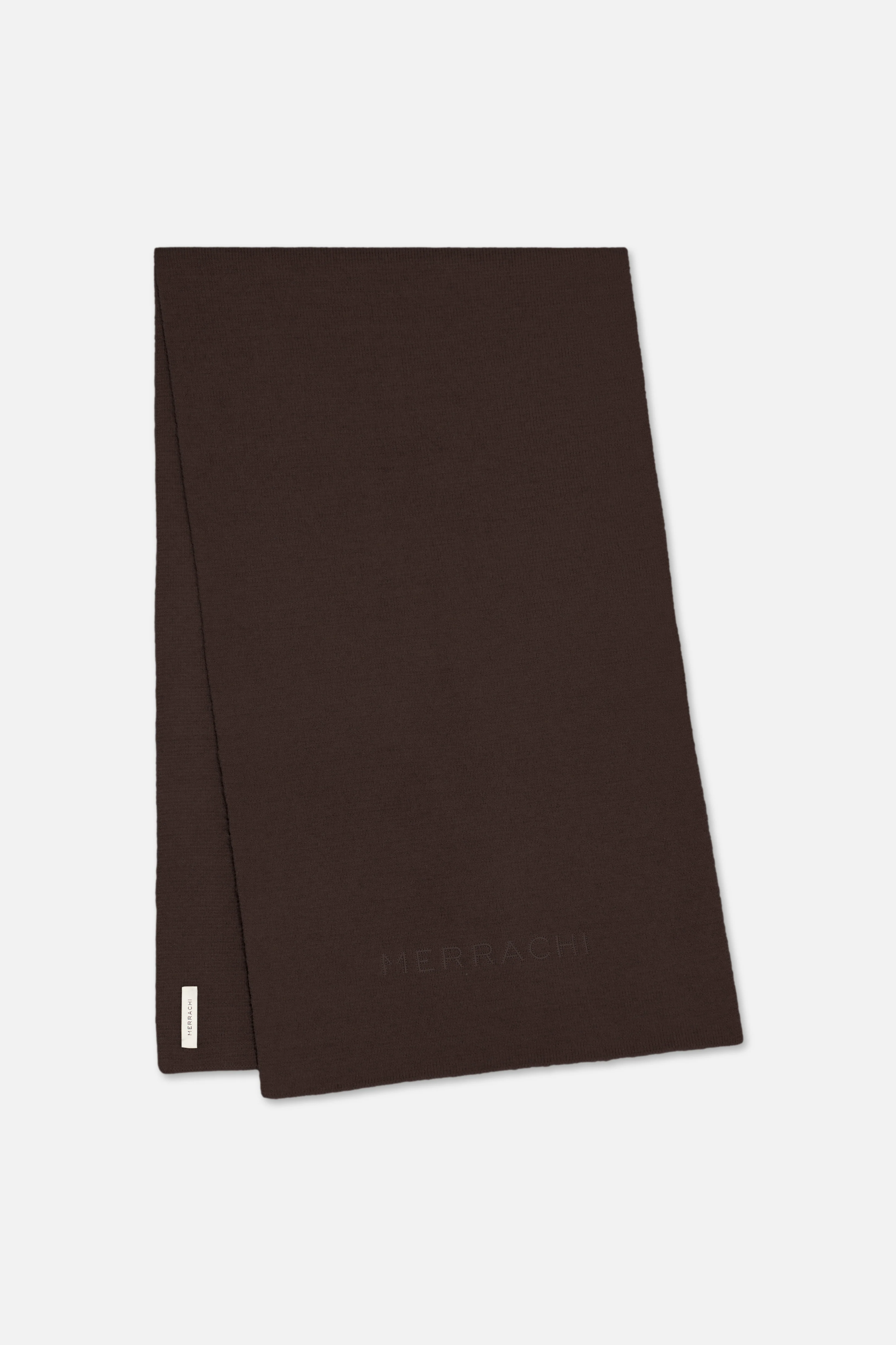 Brushed Knit Scarf | Dark Brown - Image 4