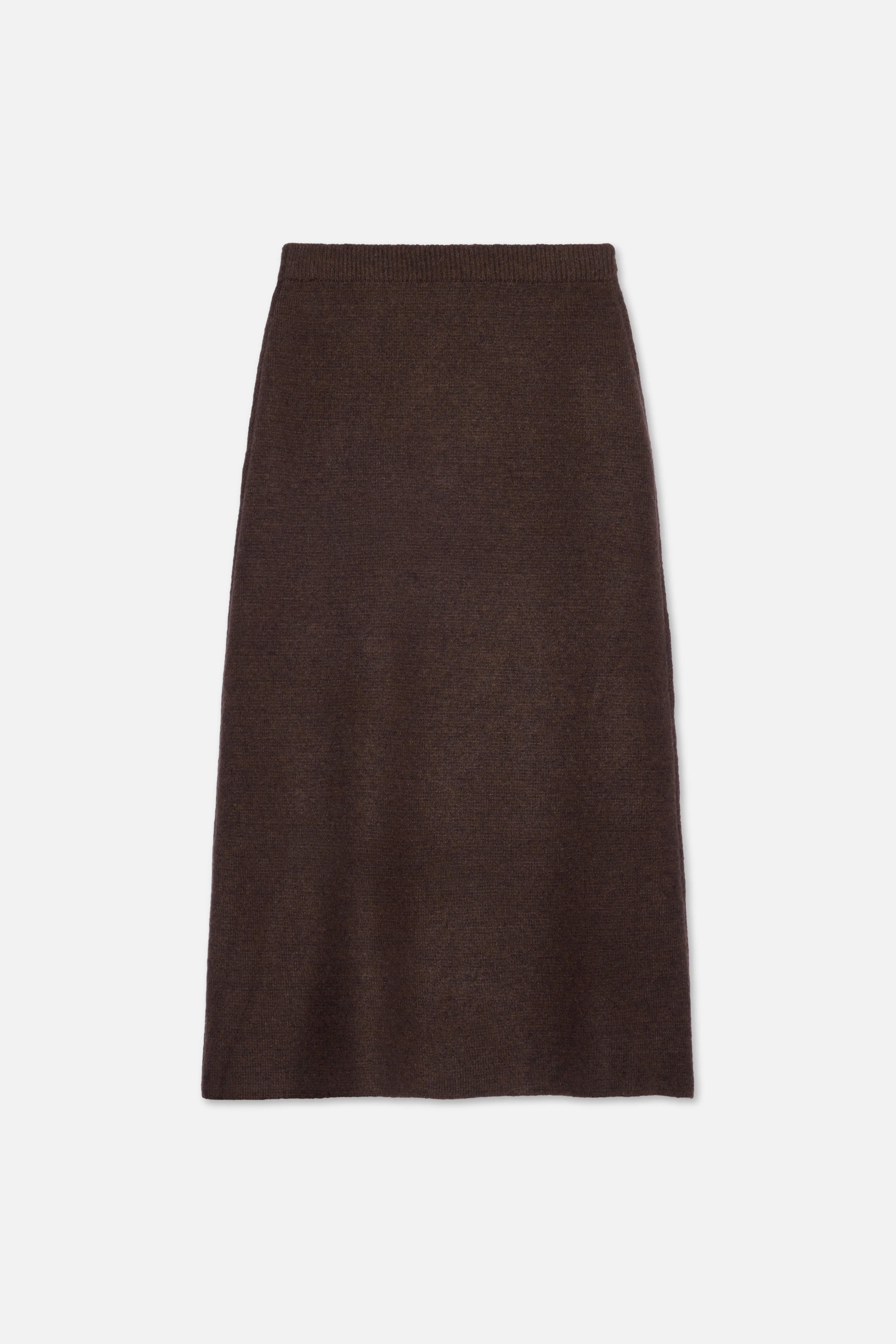 Brushed Knit Skirt | Dark Brown - Image 5