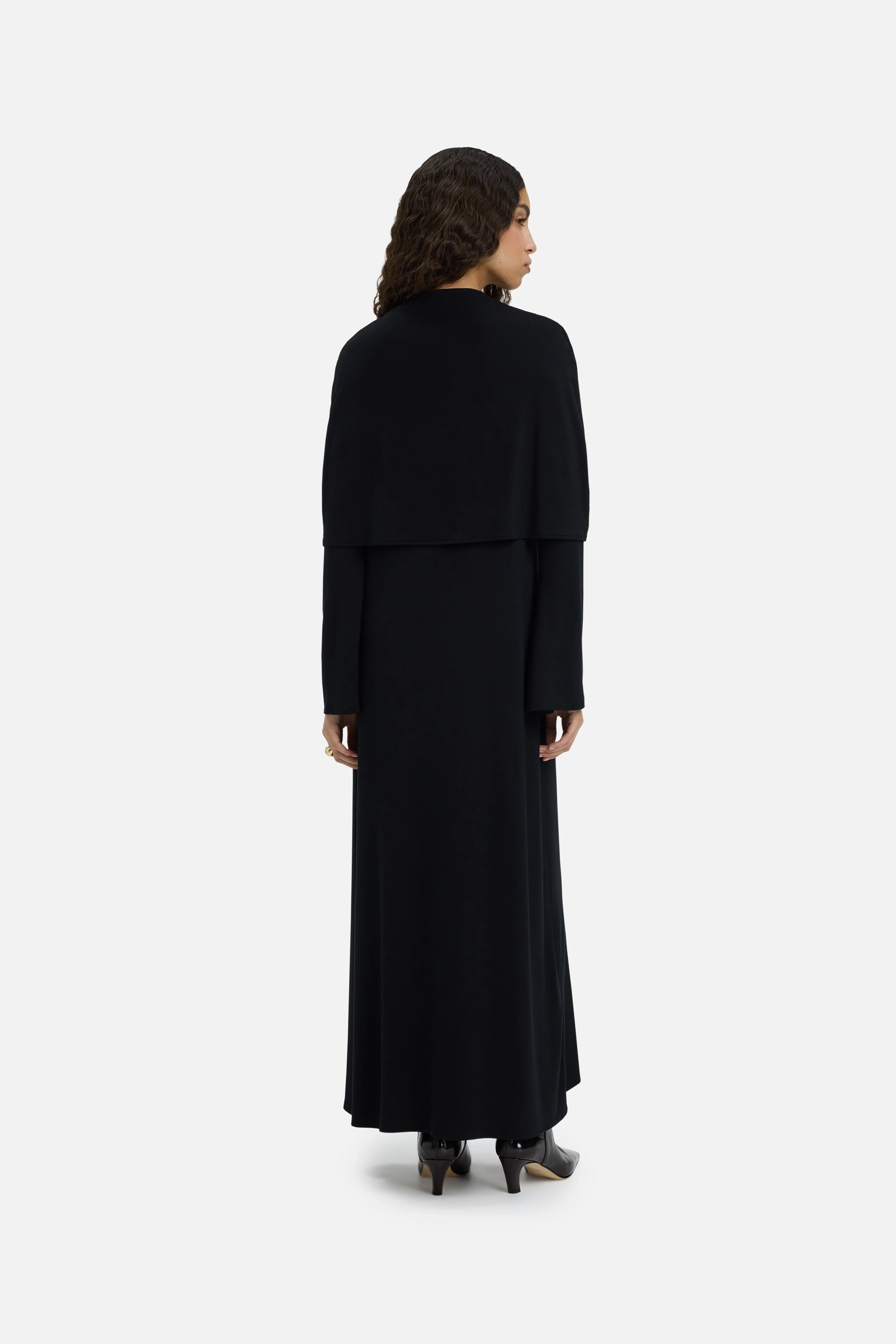 Capelet Dress | Black - Image 3