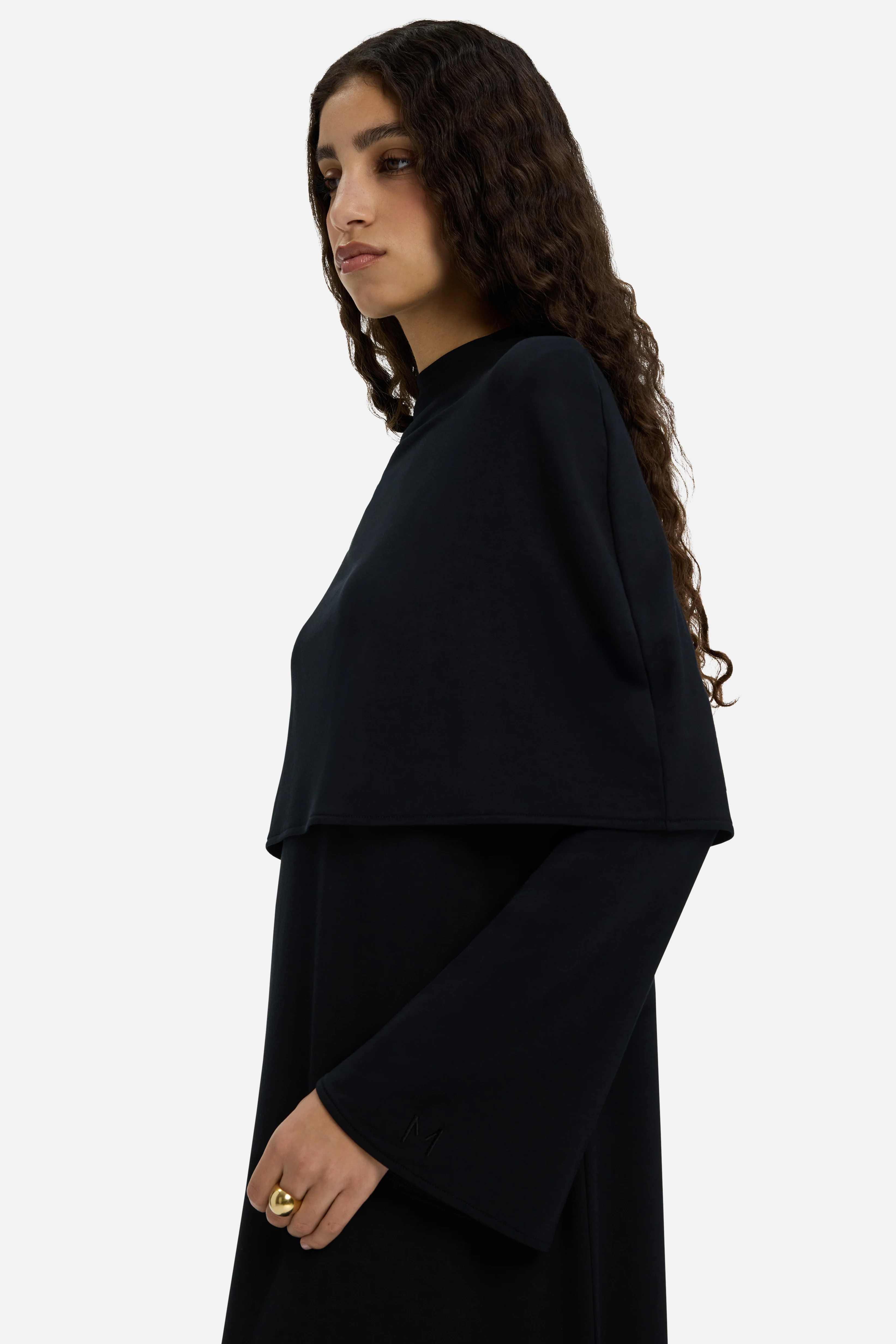 Capelet Dress | Black - Image 4