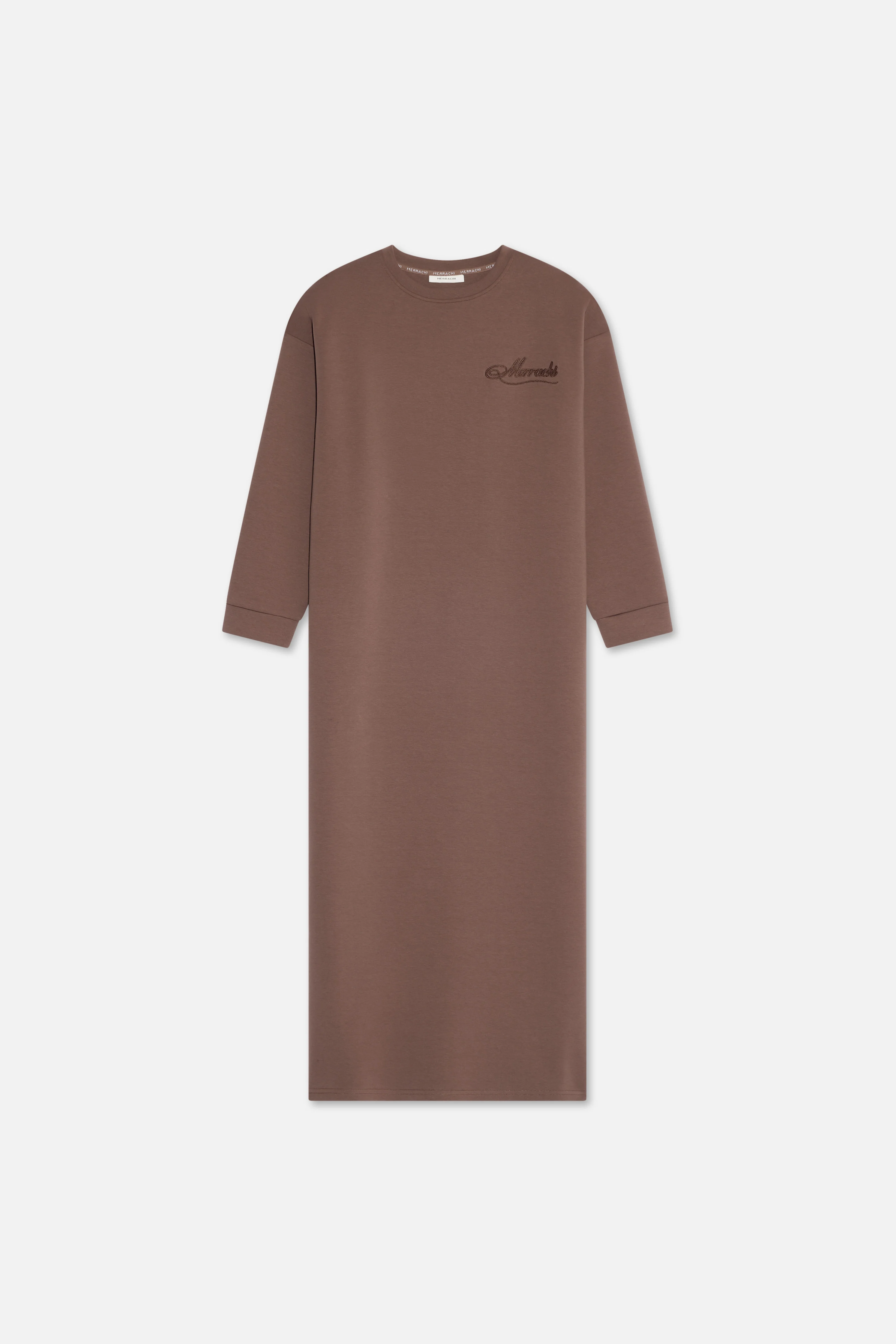Comfy Sweater Dress | Chocolate - Image 5