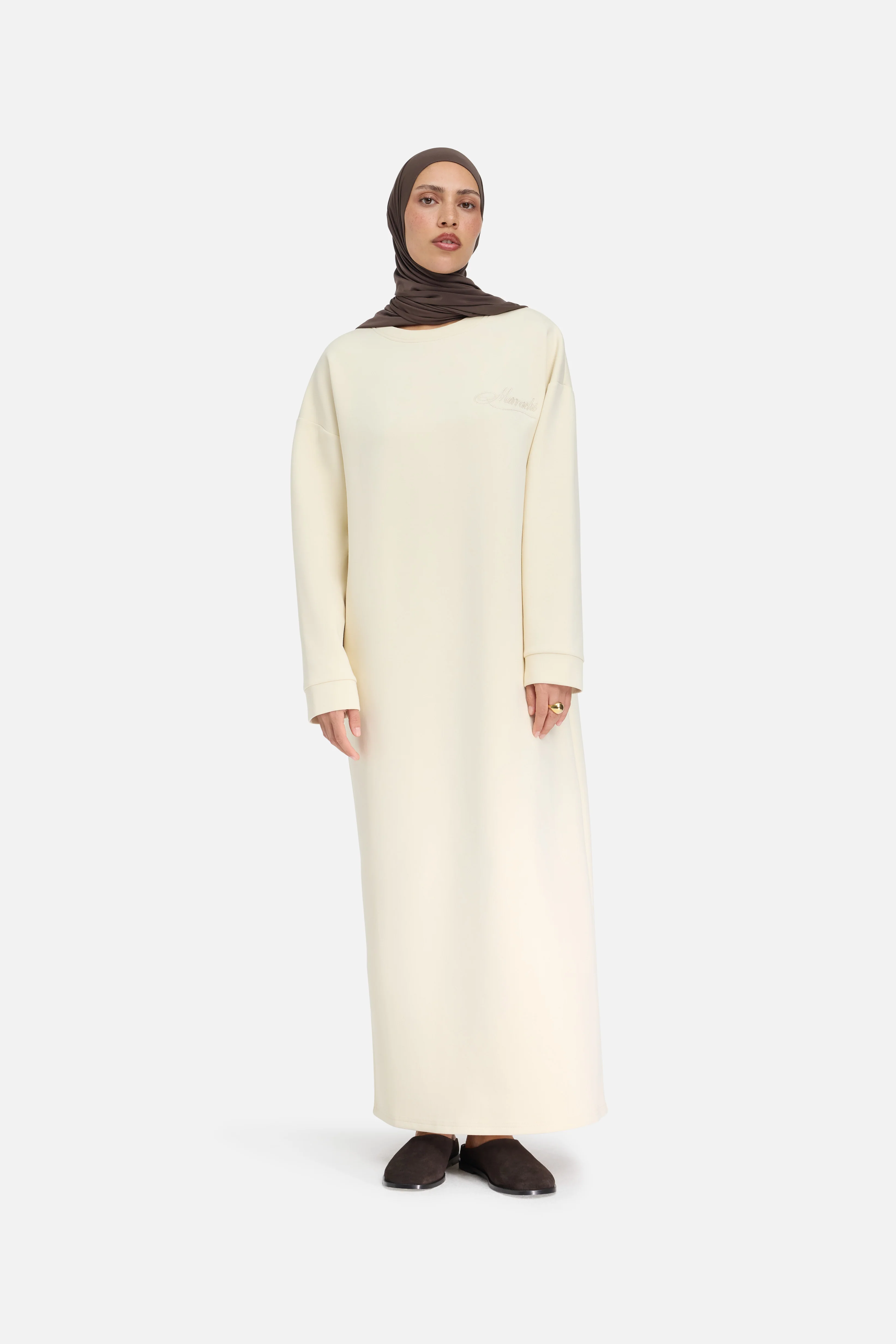 Comfy Sweater Dress | Cloud White - Image 2