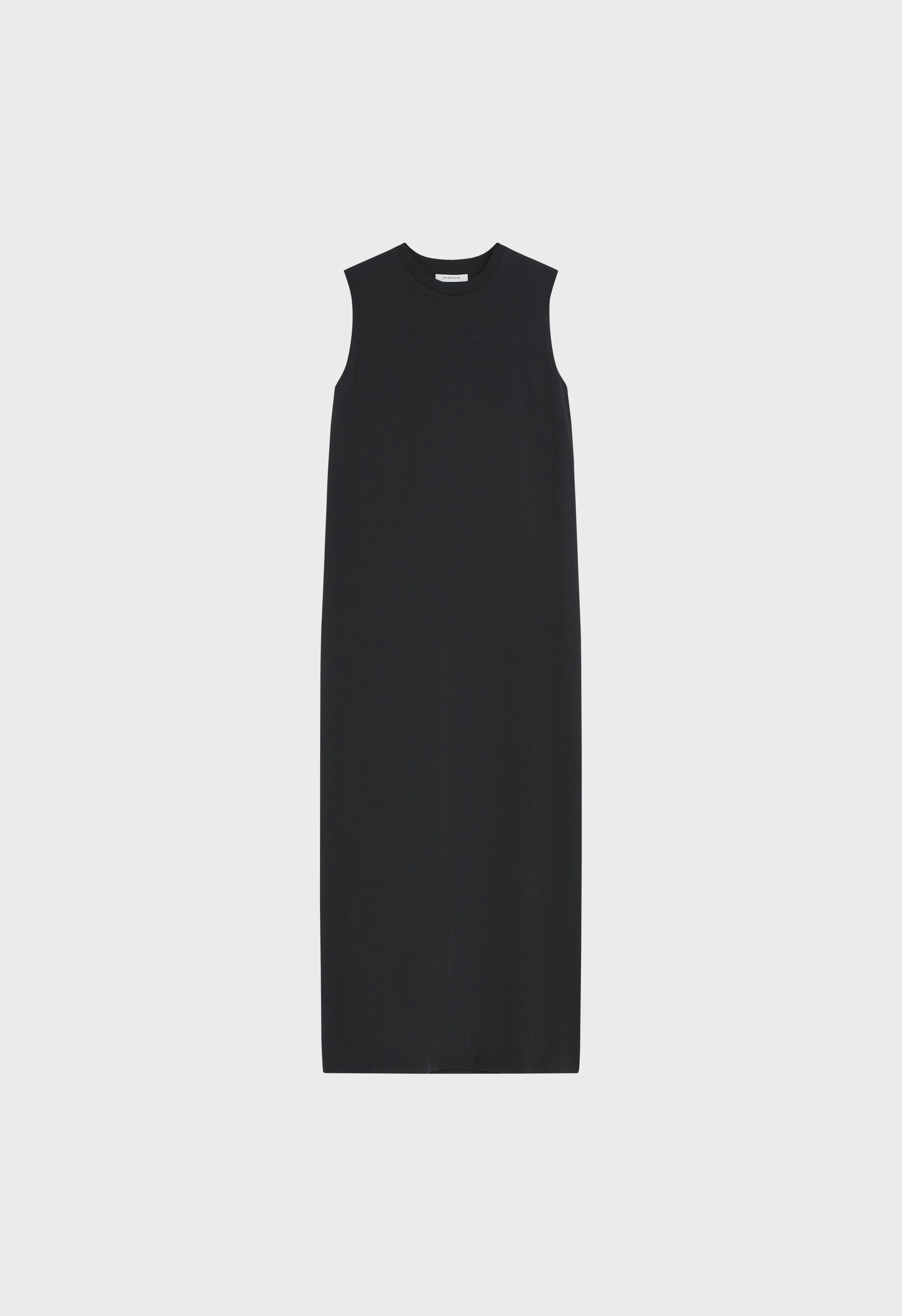 Cotton Sleeveless Dress | Black - Image 3