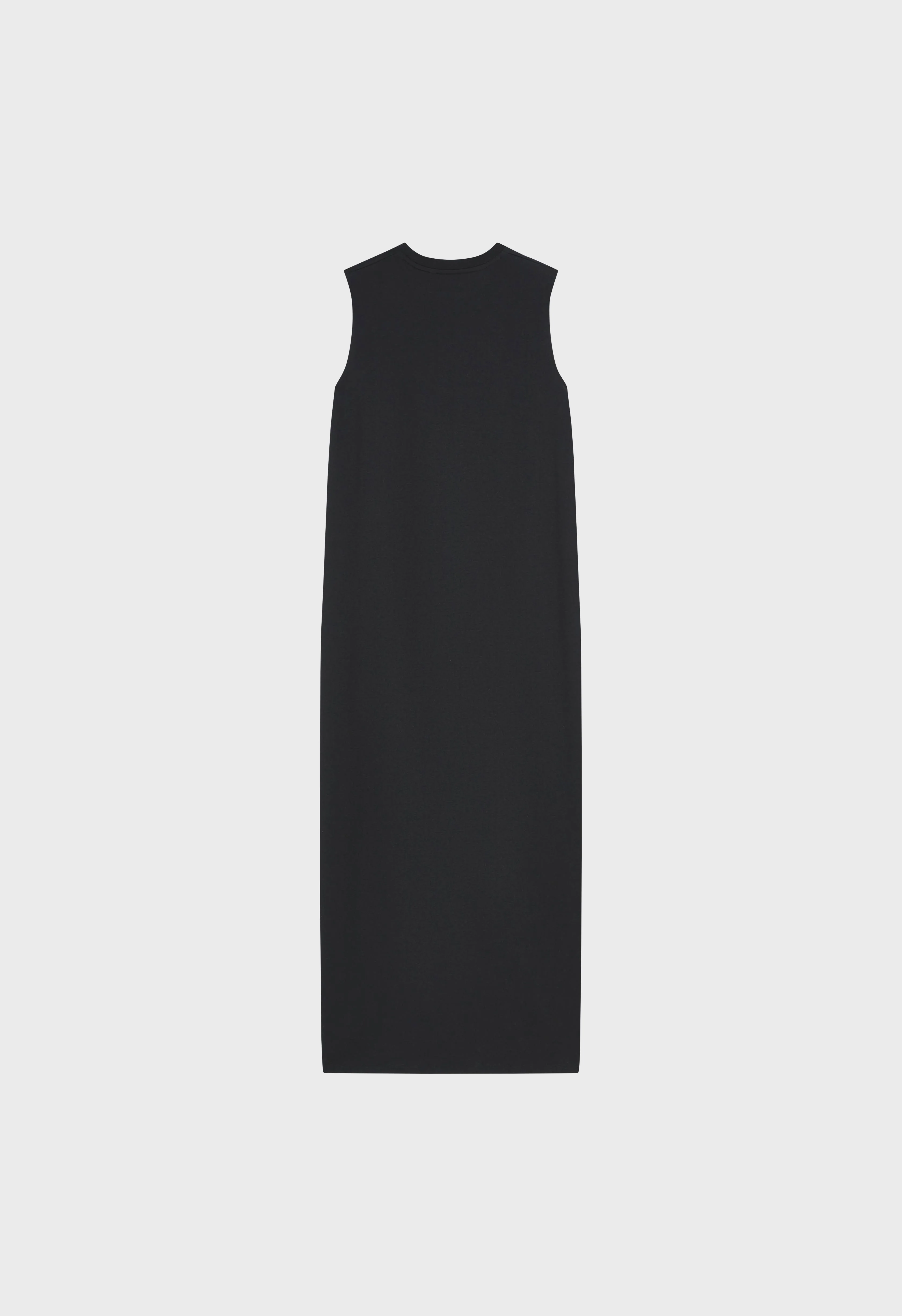 Cotton Sleeveless Dress | Black - Image 4
