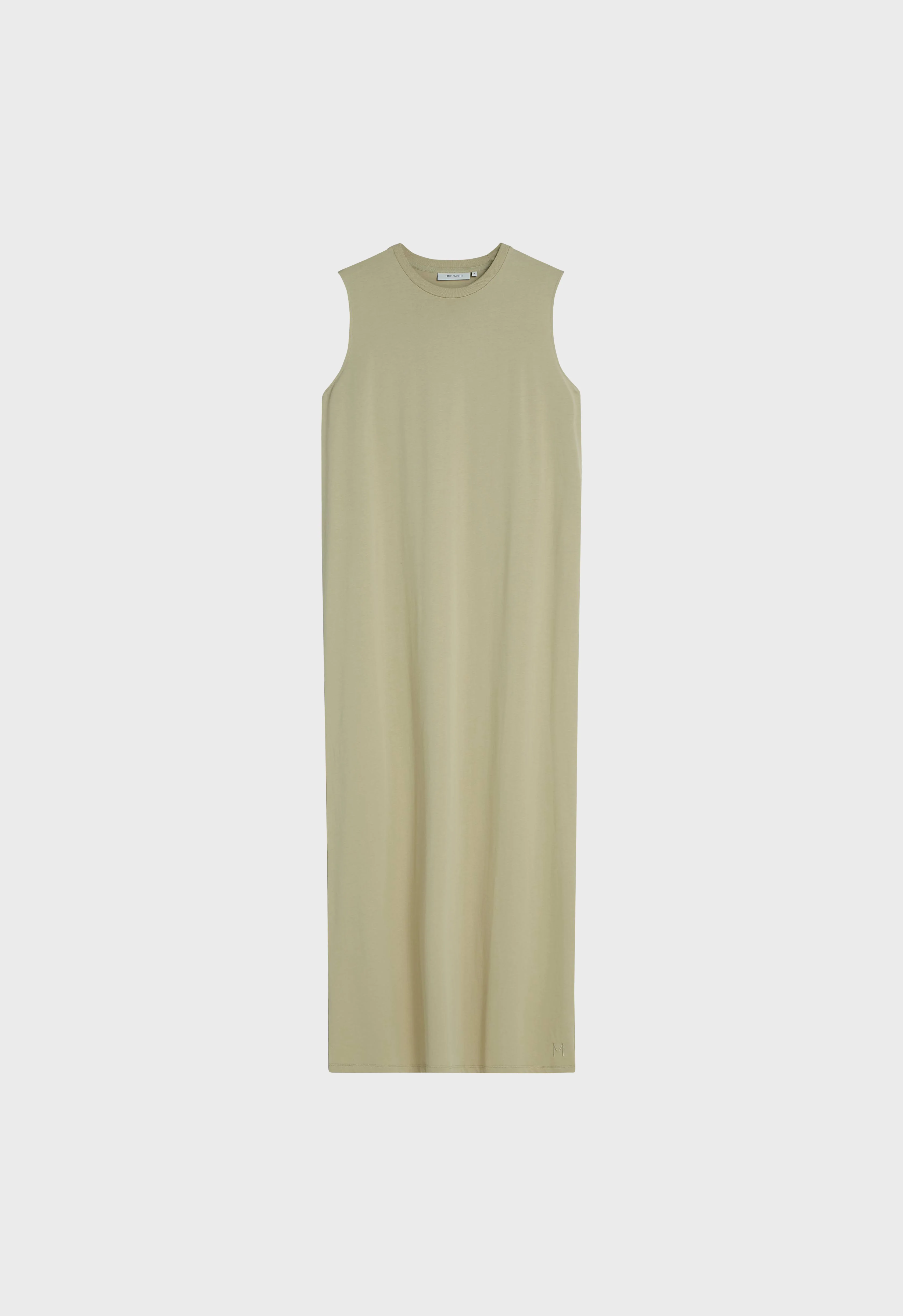 Cotton Sleeveless Dress | Soft Khaki - Image 3